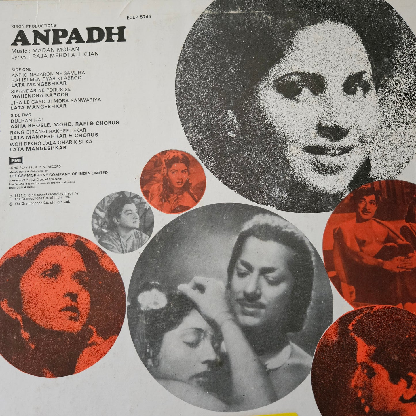 Anpadh - Madan Mohan classic in Near MInt Superhit songs