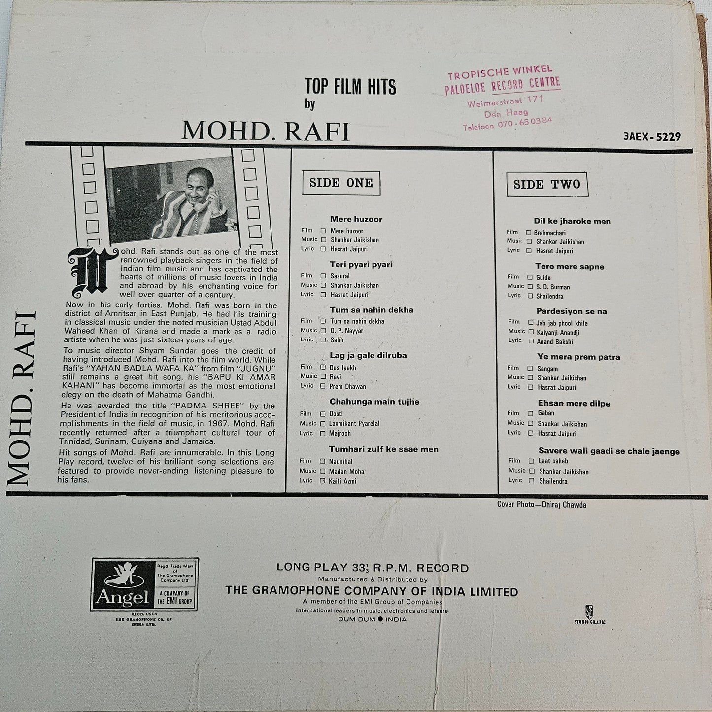 4 Lps package Mohd Rafi Best albums in excellent to near mint