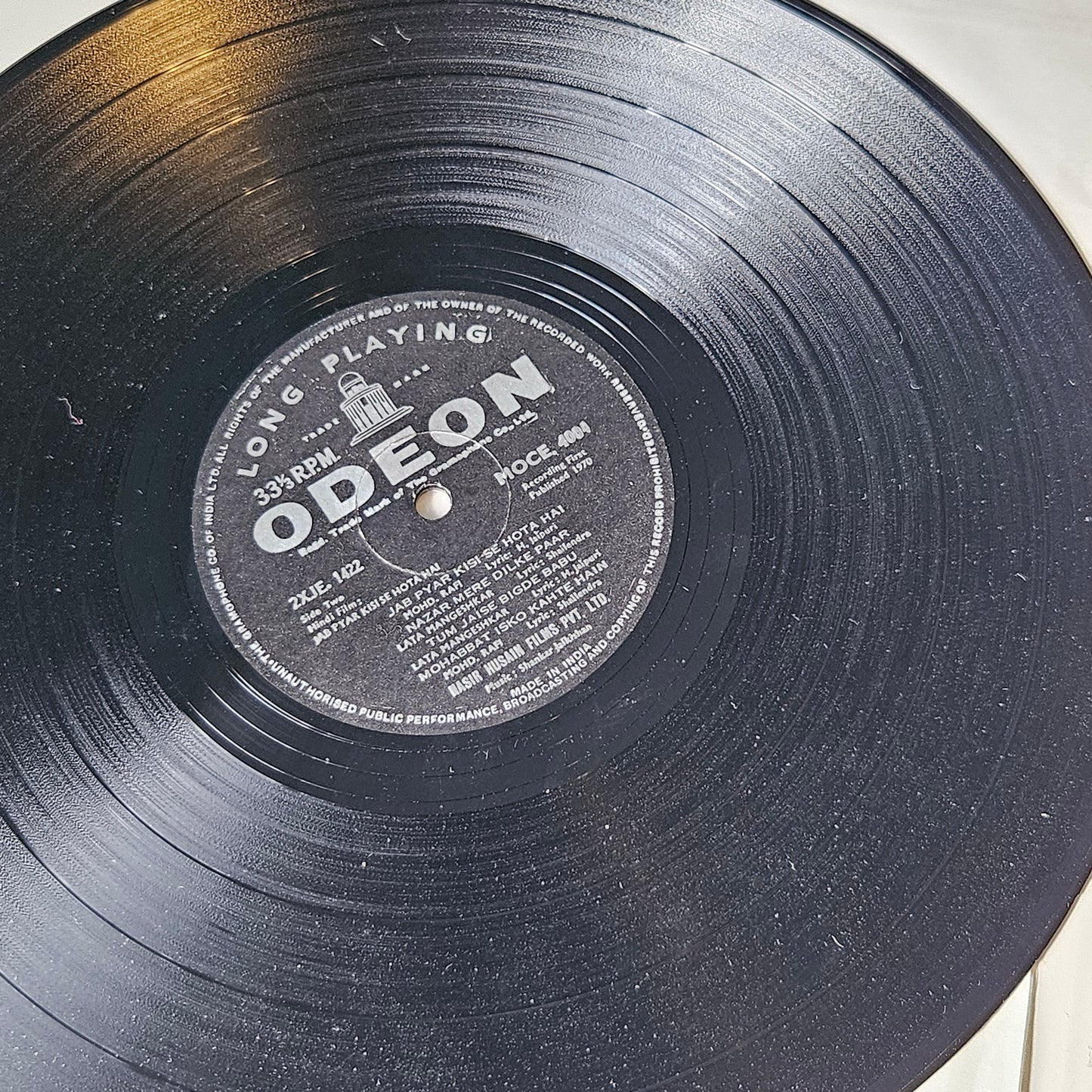 Jab Pyar Kisise hota hai - Heavy Odeon Shankar Jaikishan in excellent to near mint