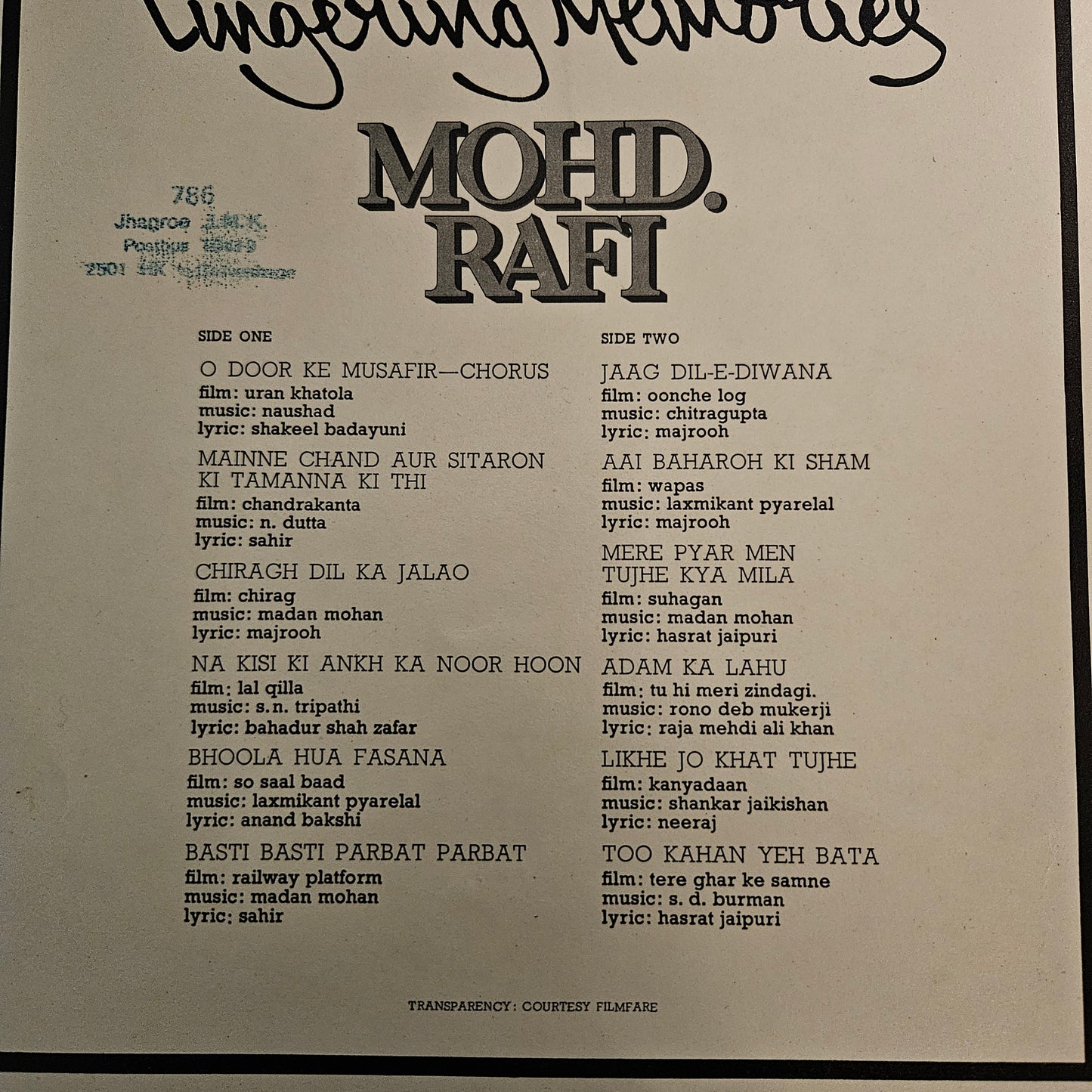Mohammed Rafi - Lingering memories - great collection in near mint condition