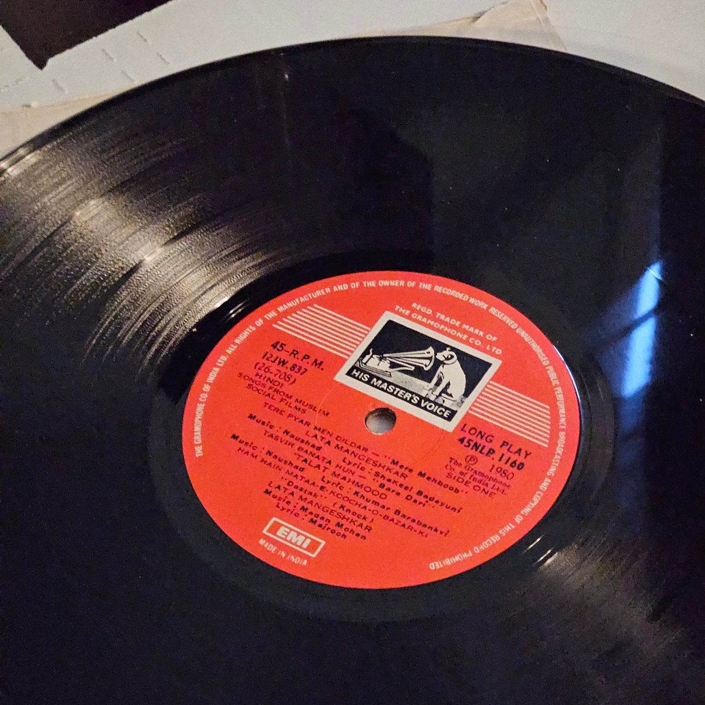 Various – Songs From Muslim Social Films hit songs in 45 rpm LP