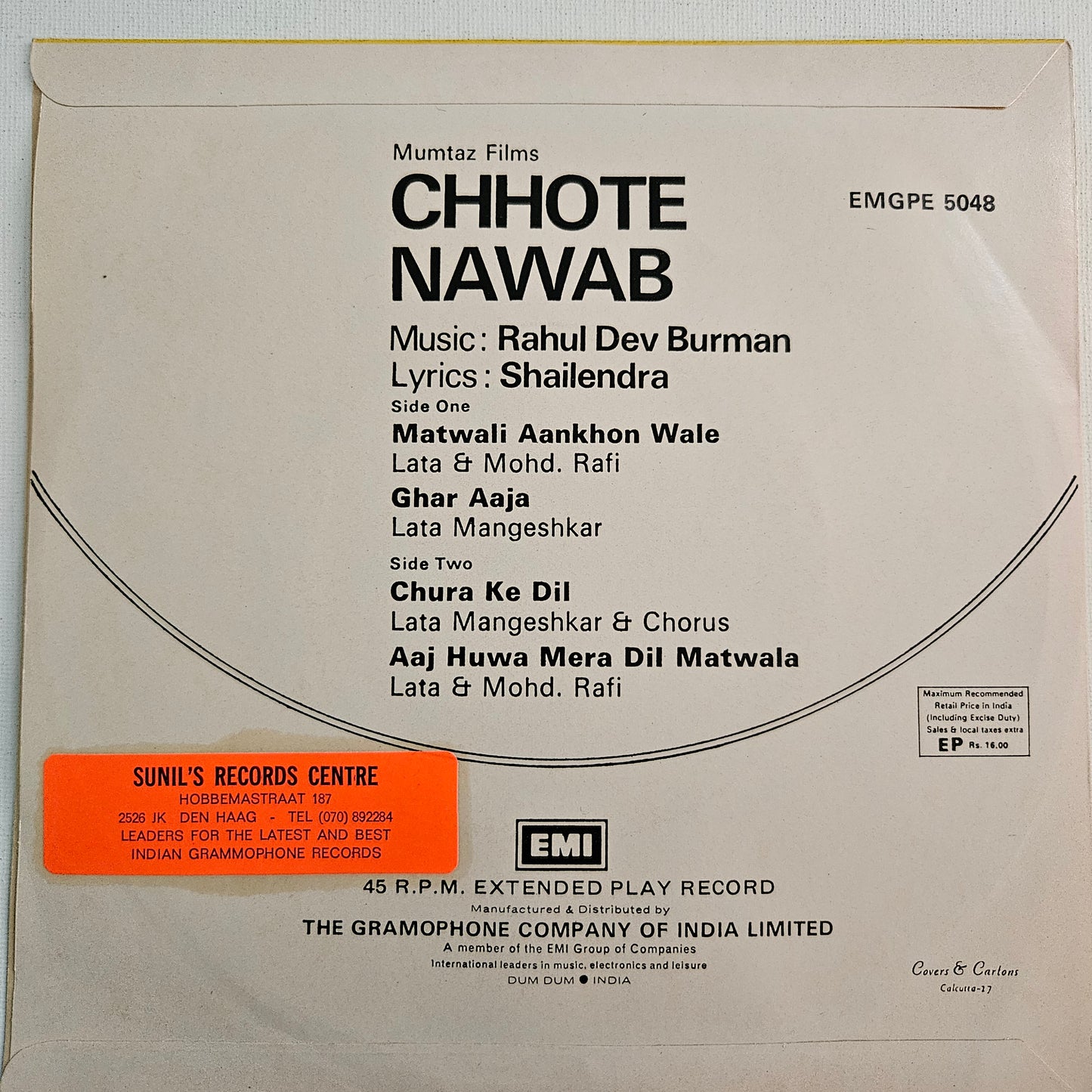 Chhote Nawab - Classic R D Burman EP in excellent