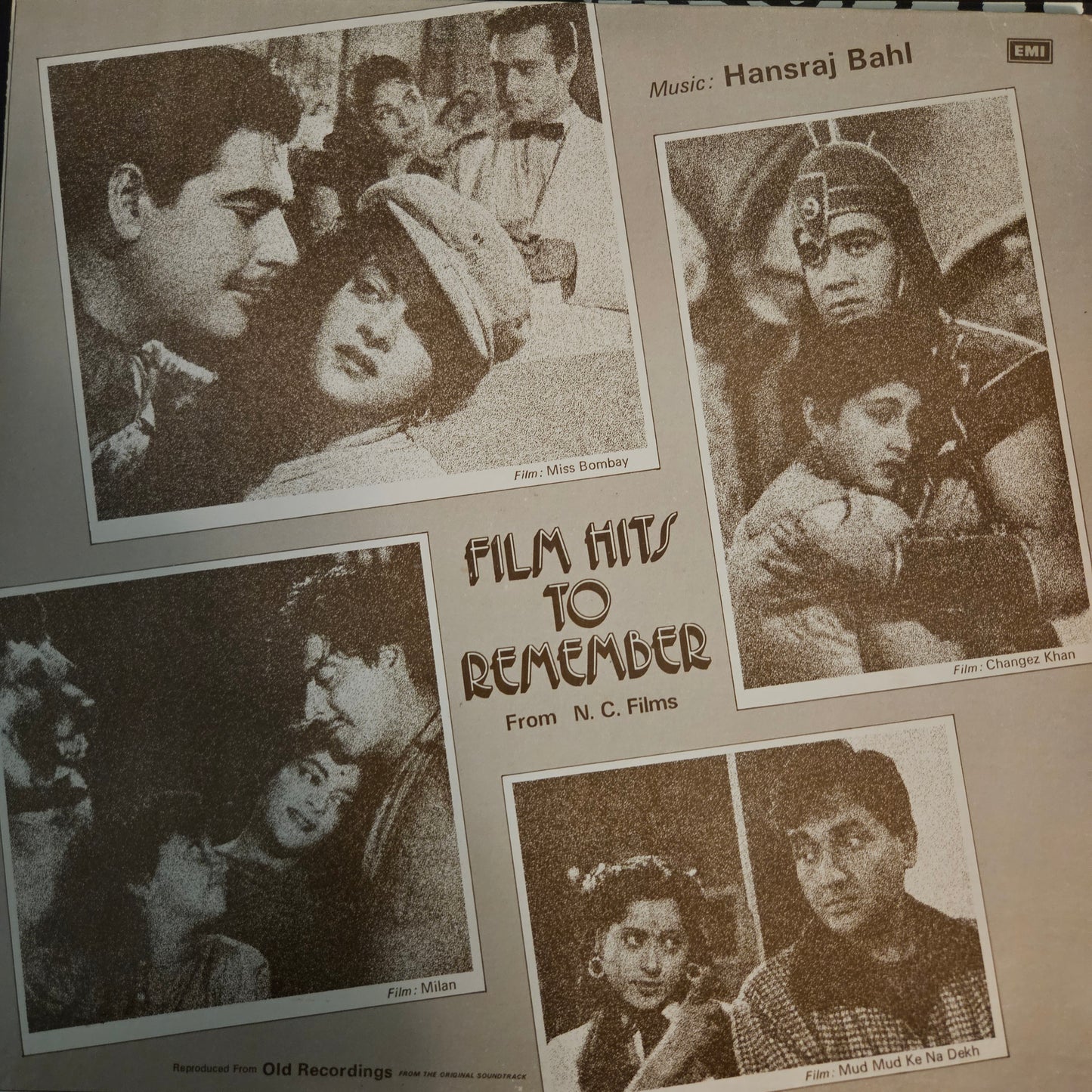 Film Hits to Remember Hansraj Bahl Near Mint rare hits nostalgia collection Pristine