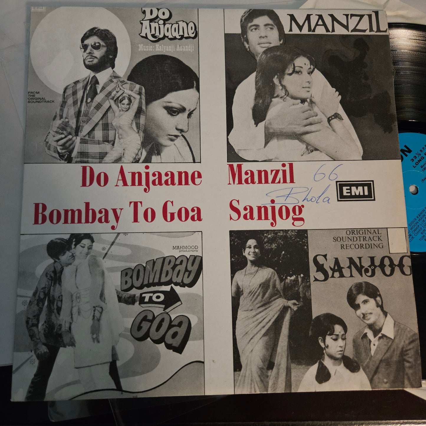 Manzil + Bombay to Goa + Sanjog + Do Anjaane 4 on 1 R D Burman and Amitabh rare in excellent
