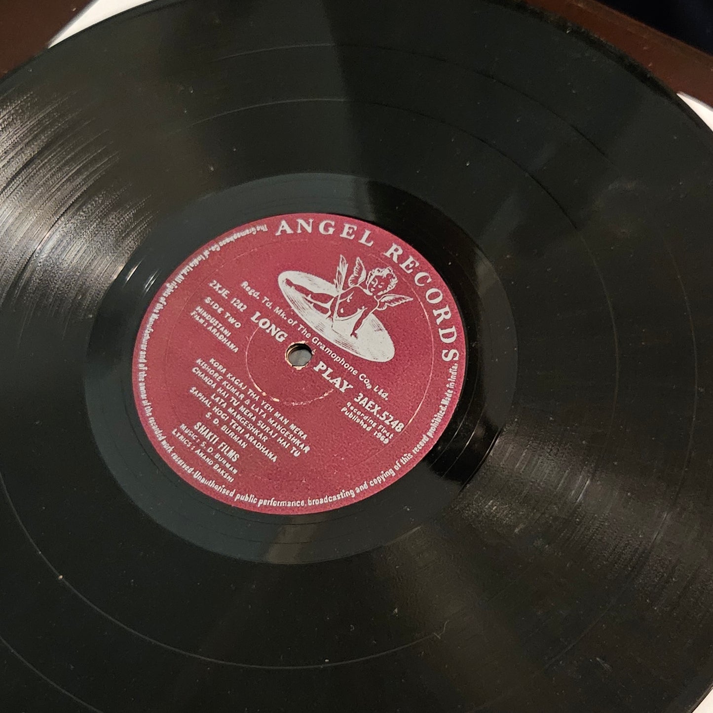 Aradhana - S. D. Burman , Kishore Kumar , Rajesh Khanna Superhit blockbuster 1st Angel record in excellent condition