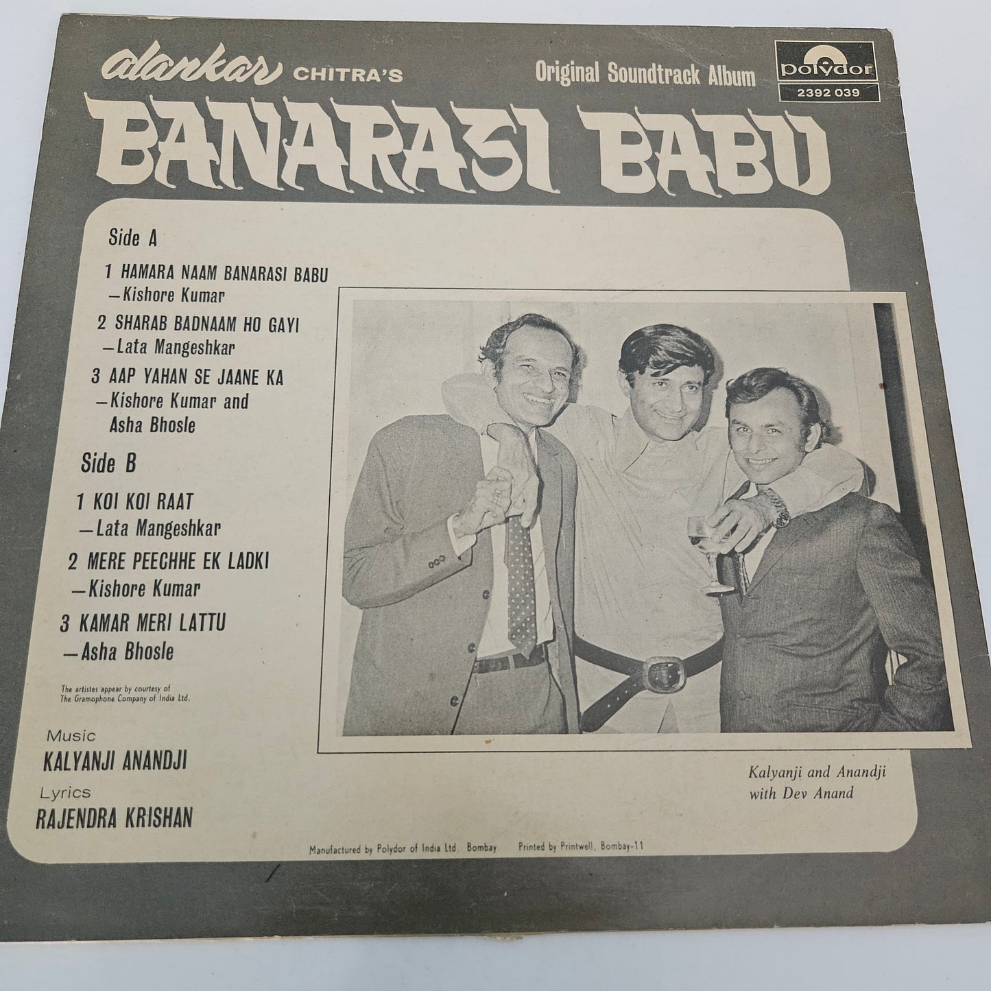 4 LPs Dev Anand and Kishore, Burmans Darling Darling, johny mera naam, Gambler, and Banarasi Babu Psych funk Superhit collection in excellent condition