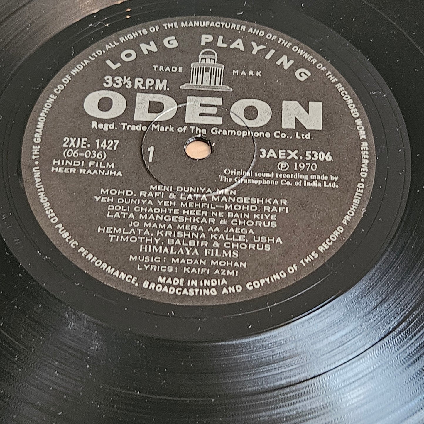 Heer Ranjha - madan Mohan record in excellent condition
