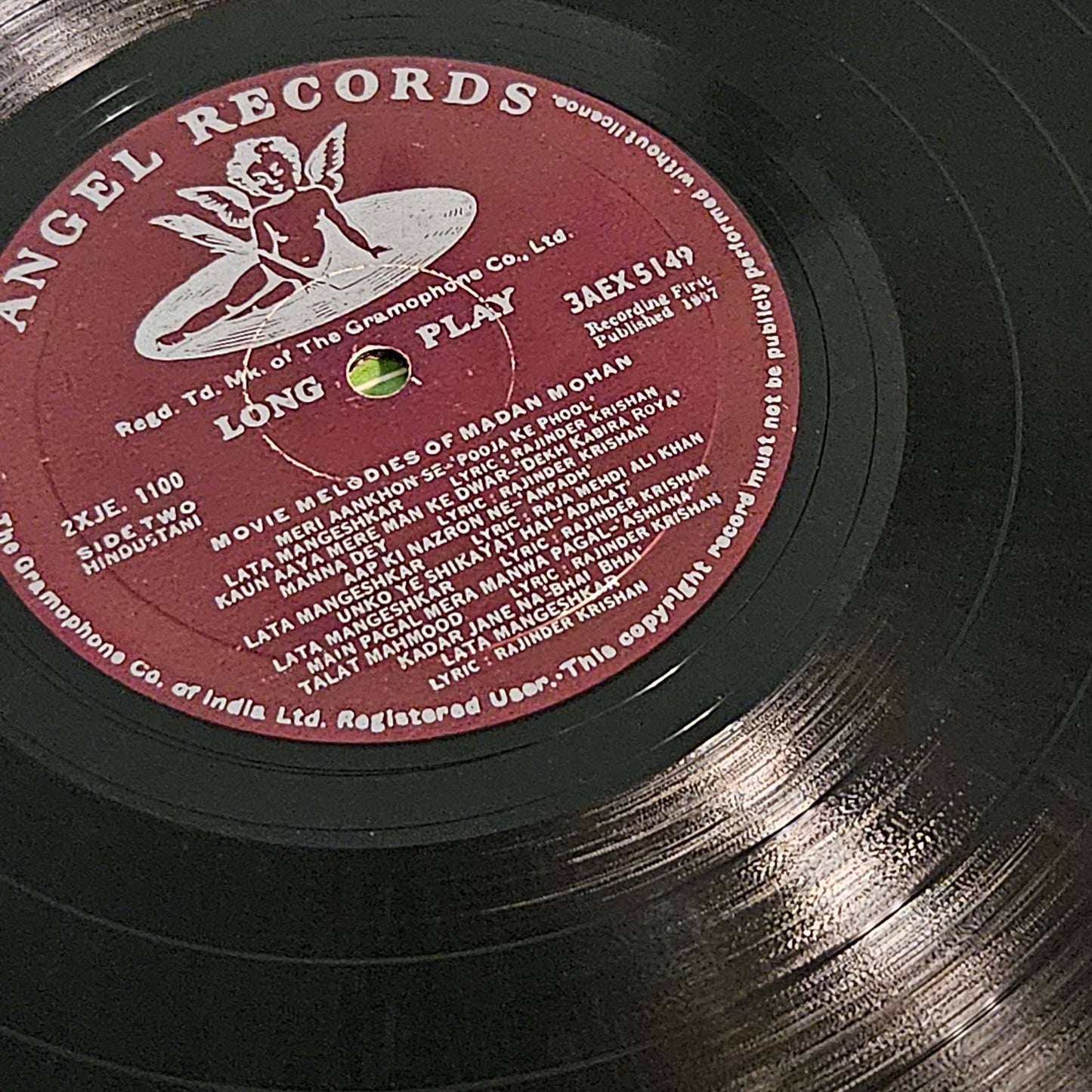 Madan Mohan - Movie melodies of Madan Mohan" 1st Angel in excellent