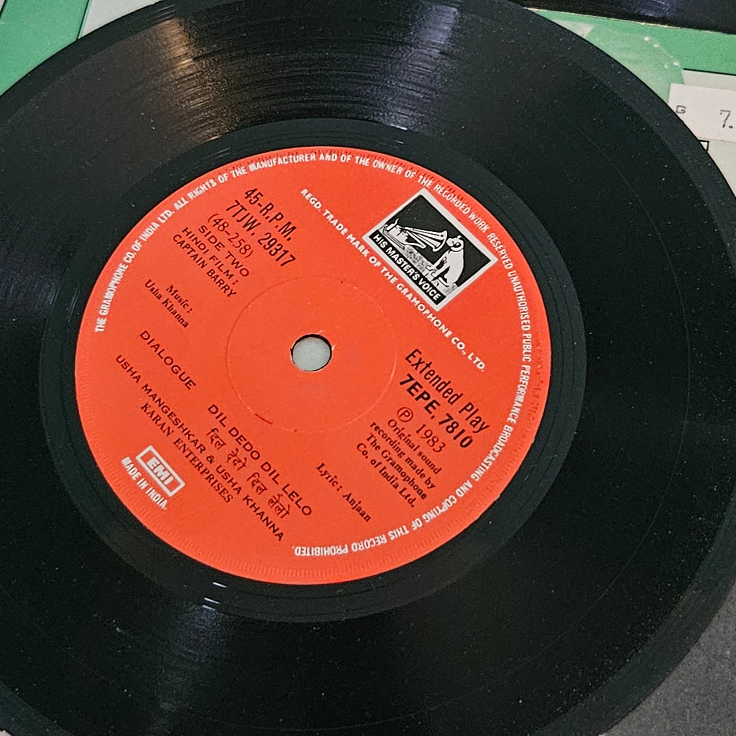 Captain Barry - rare 2 great EPs Music Usha Khanna - in near Mint