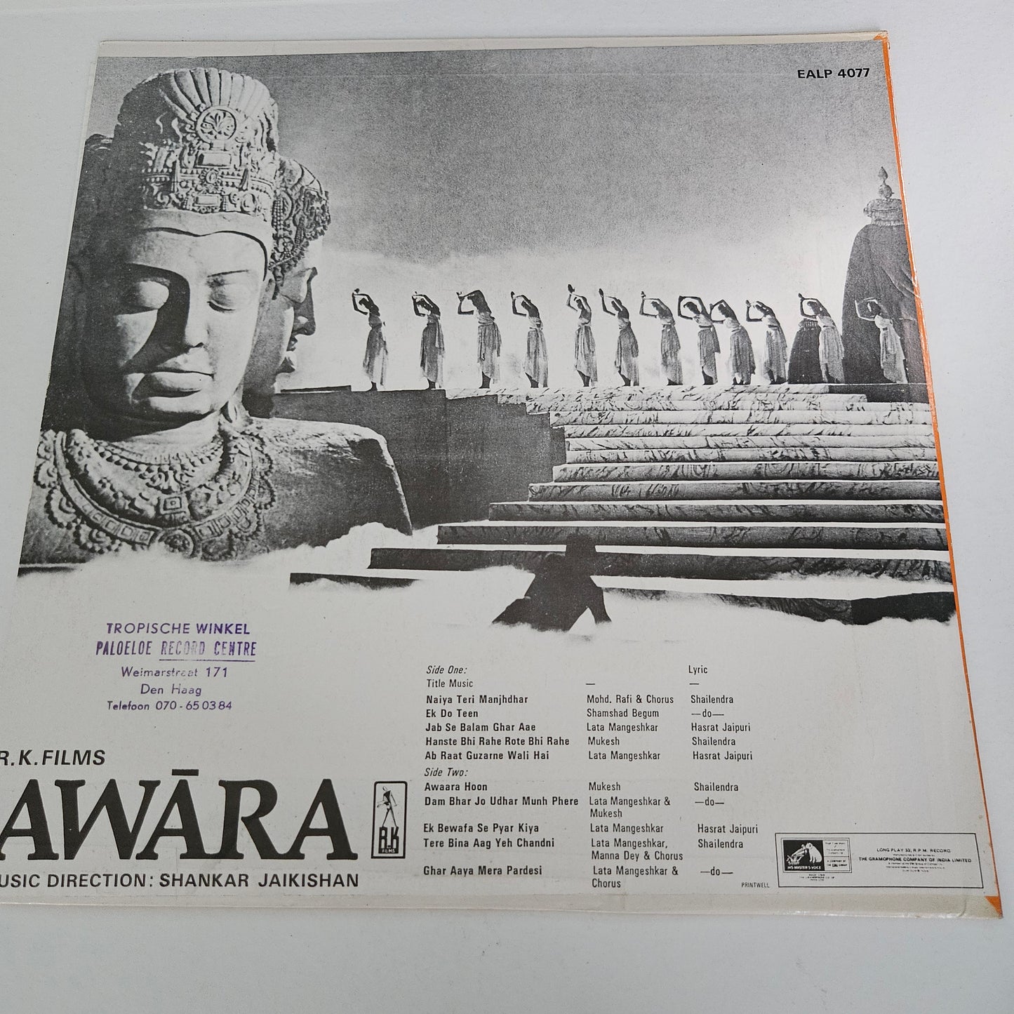 4 LPs Raj Kapoor and Shankar Jaikishan Superhit pack - Sangam, Awara, Aashiq and Jis Desh Mein Ganga Bahati hai in prisitne