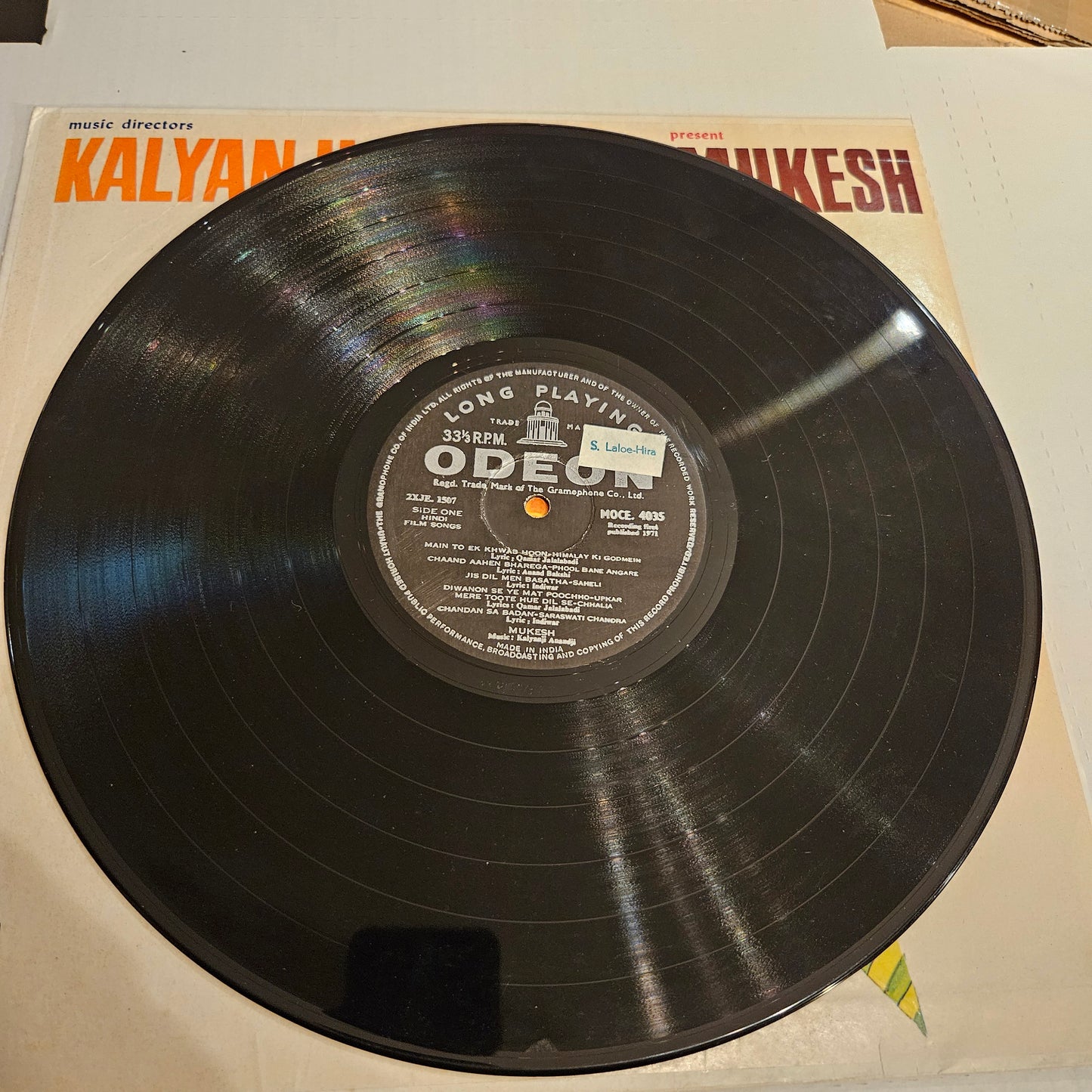 Kalyanji Anandji present MUKESH - superb in excellent