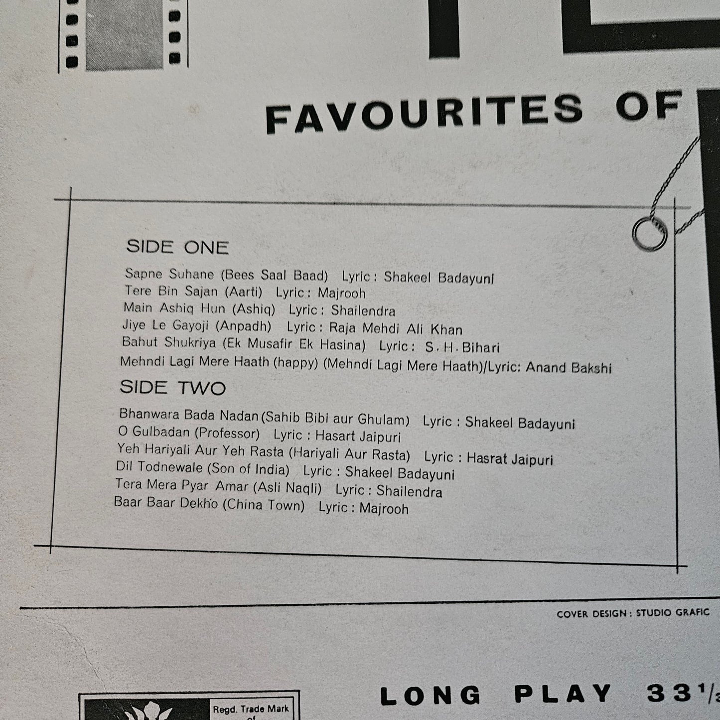 Various -Film Favourites Of 1962- Film Hits - 1st Angel excellent to Near mint and cover in superb condition