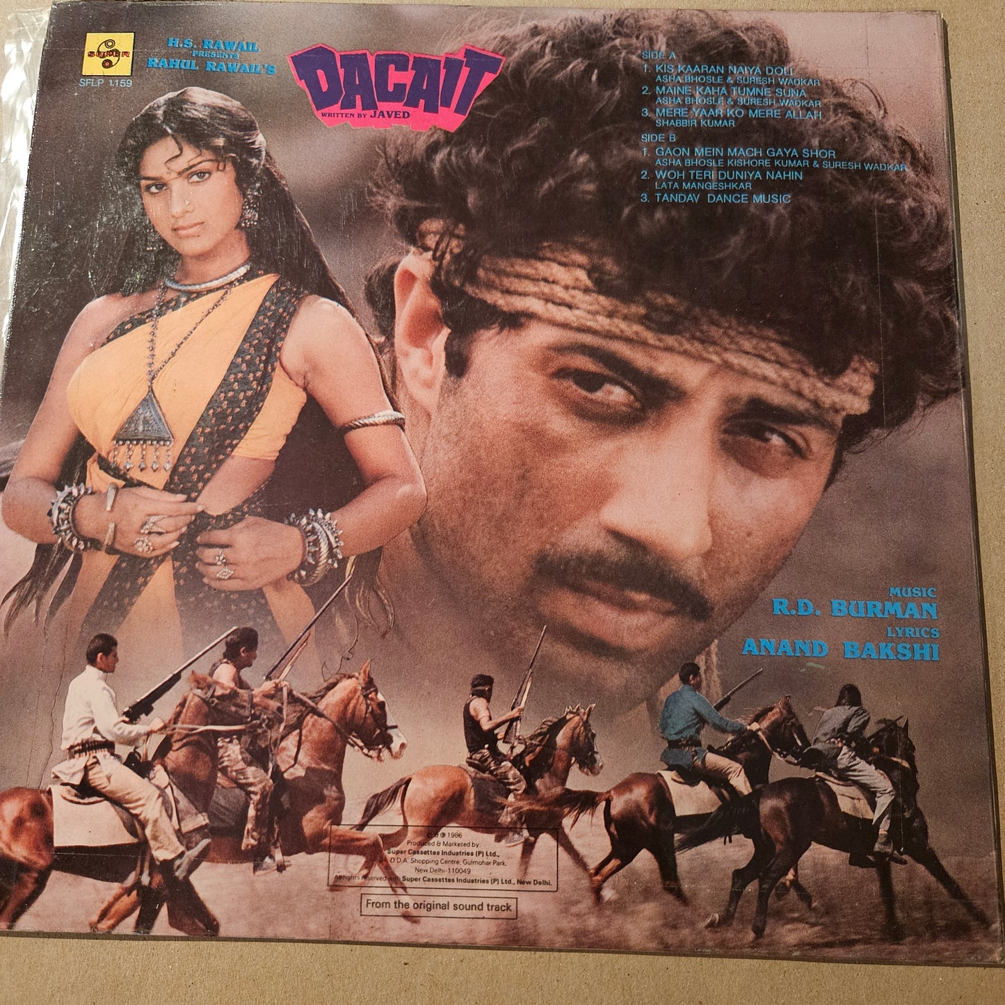 3 LPs Samundar, Zabardast, Dacait R D Burman and Sunny Deol in Near mint