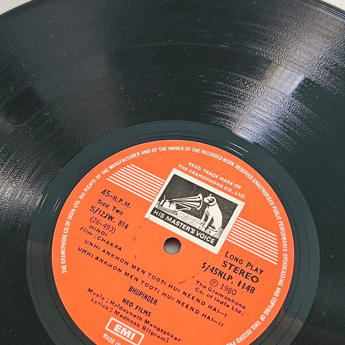 Chakra - Hridaynath Mangeshkar and Bhupinder classic Rare in Near mint