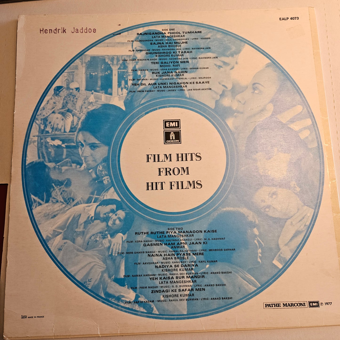 Rare EMI France Pressing Film Hits from Hit films - EALP 4073 in Near mint, A collection of good songs