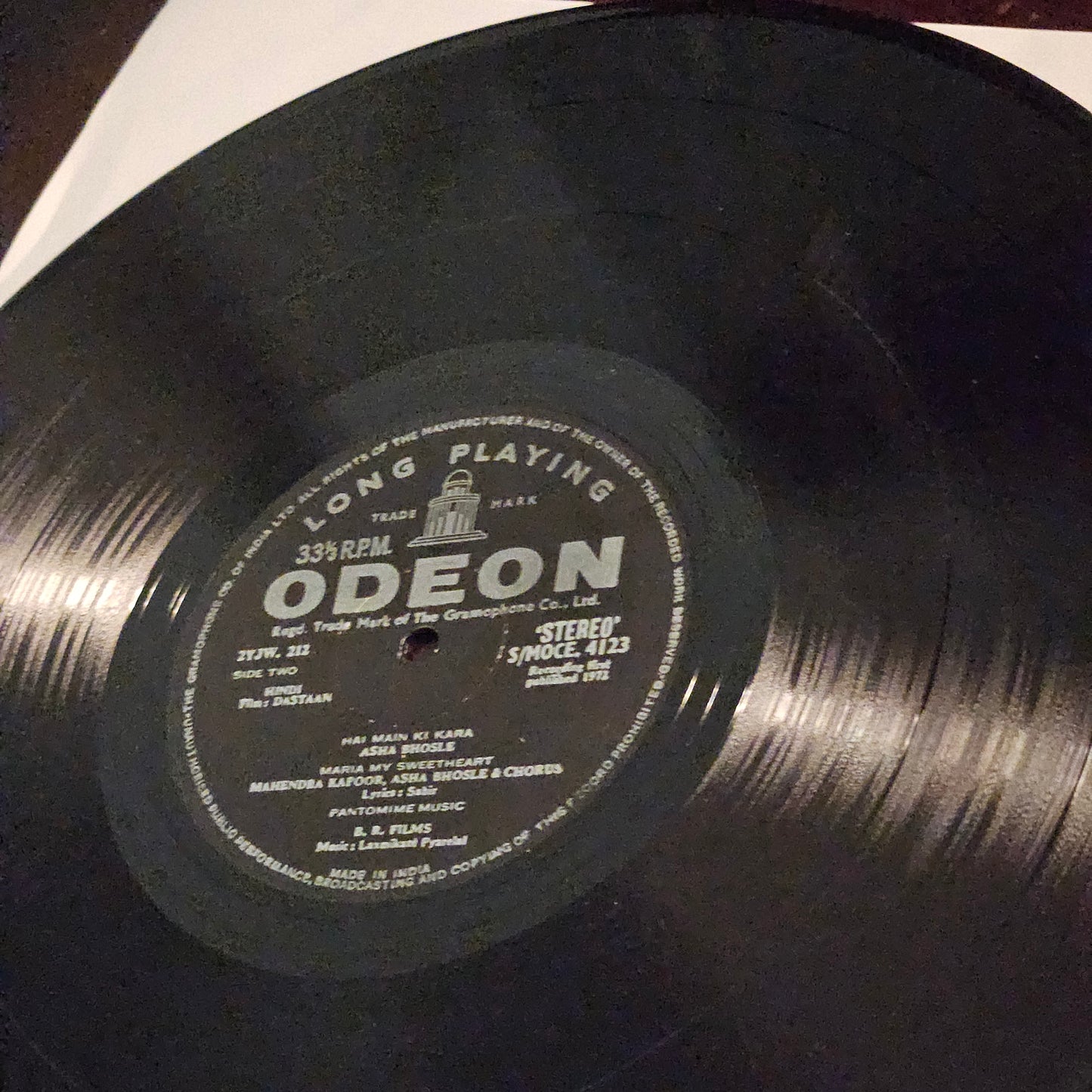 Dastaan - Laxmikant Pyarelal - Heavy Odeon pressing Odeon in Excellent stereo superb acoustic