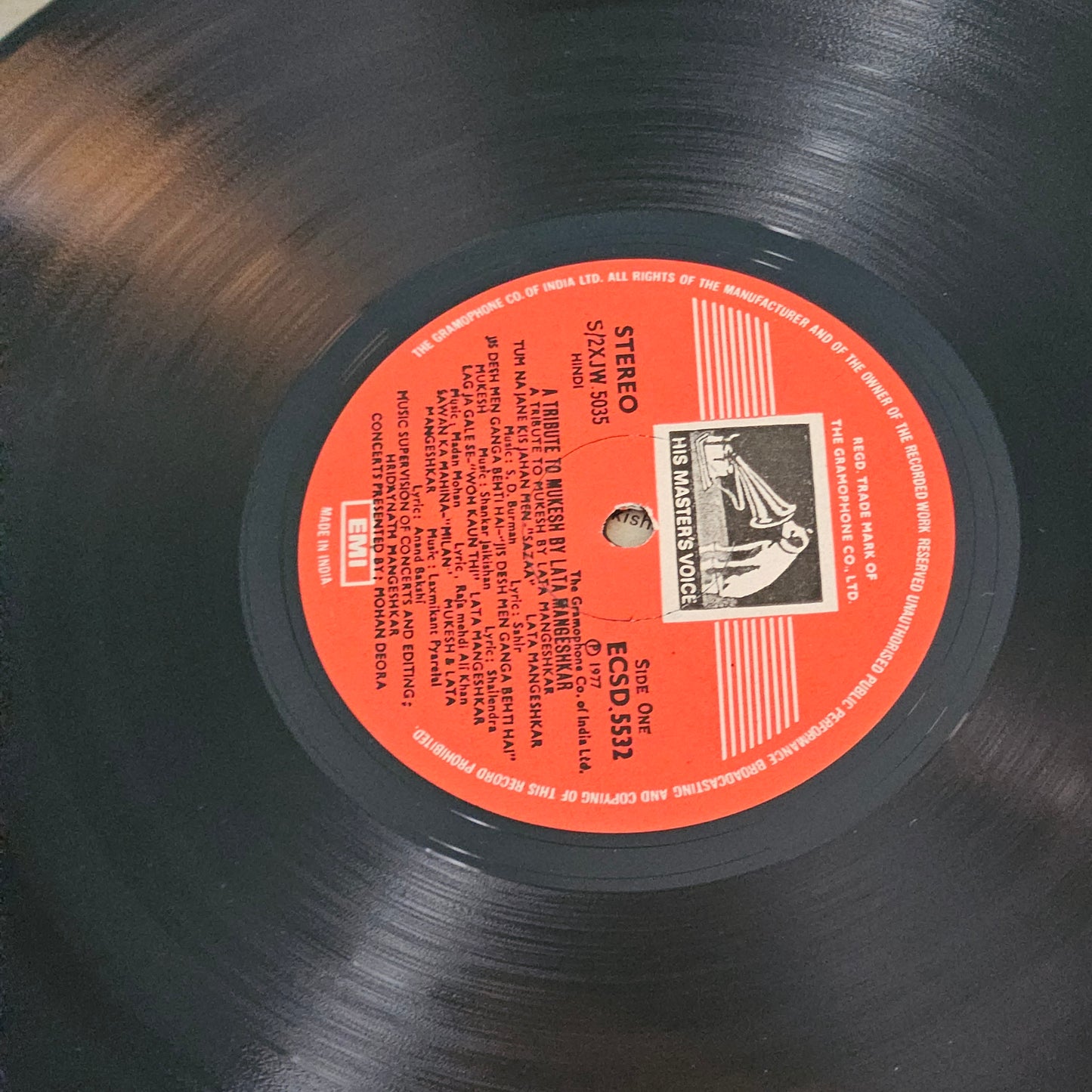 Mukesh and Lata Mangeshkar - A Tribute To Mukesh By Lata Mangeshkar (Live Recordings Of Concerts In USA And Canada-August 1976) in near mint