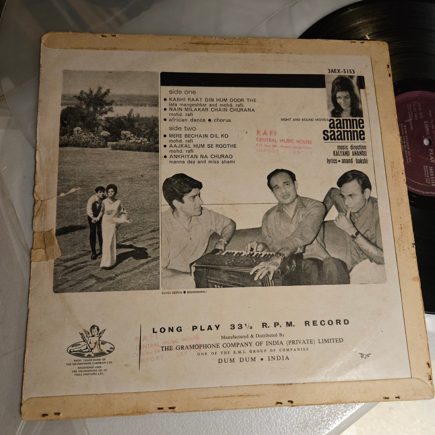 Aamne Saamne - 1st Angel music by Kalyanji Anandji in good+ condition read description - great deal