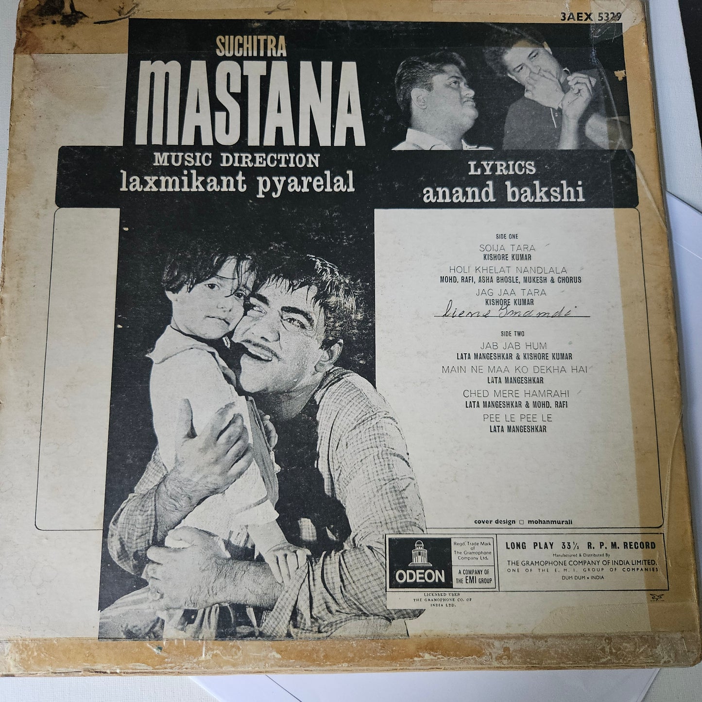 Mastana - 1st odeon Pressing - Music by Laxmikant Pyarelal in VG(90% condition)