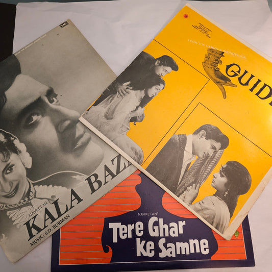 3 Superhit LPs package Dev Anand and S. D. Burman in Excellent condition Guide, Kala Bazar and Tere Ghar ke Samne