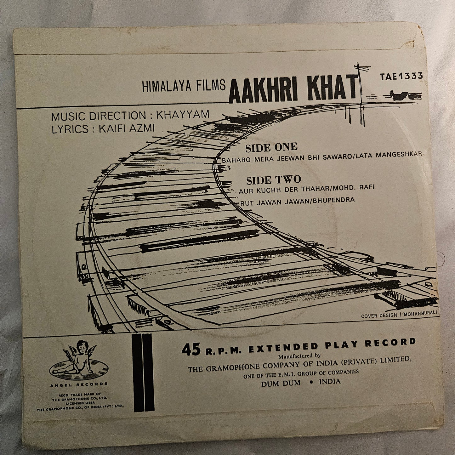 Aakhri Khat Music Khayyam classic Angel EP in Near mint