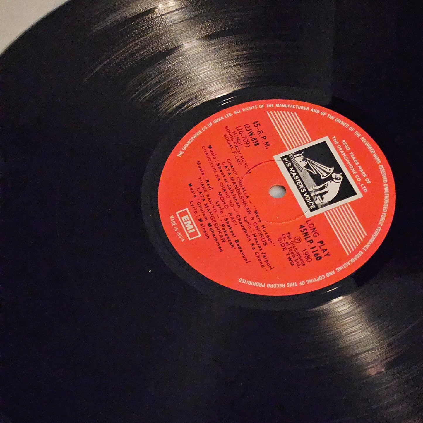 Various – Songs From Muslim Social Films hit songs in 45 rpm LP