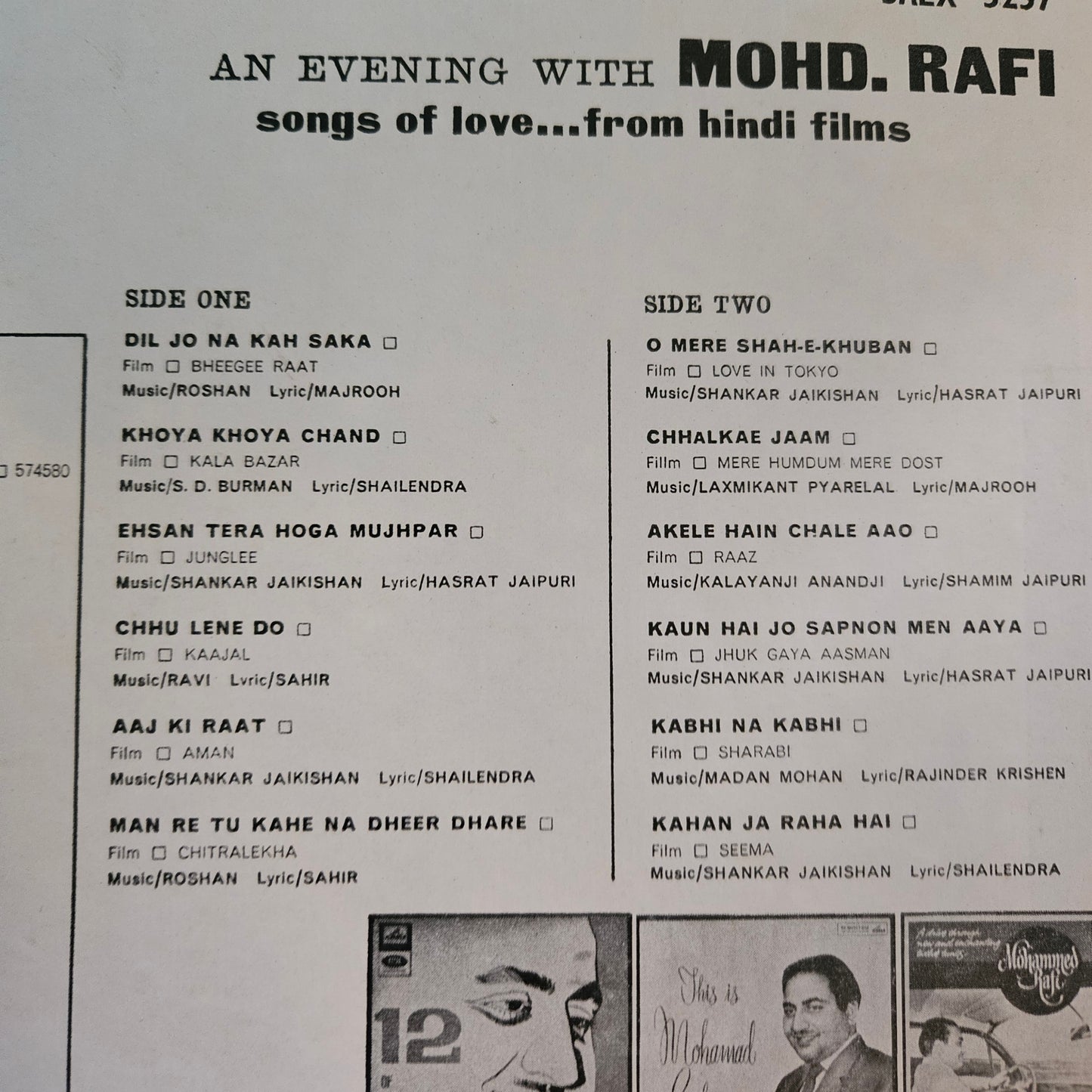 Mohammed Rafi - An Evening with - superb collection in Excellent condition