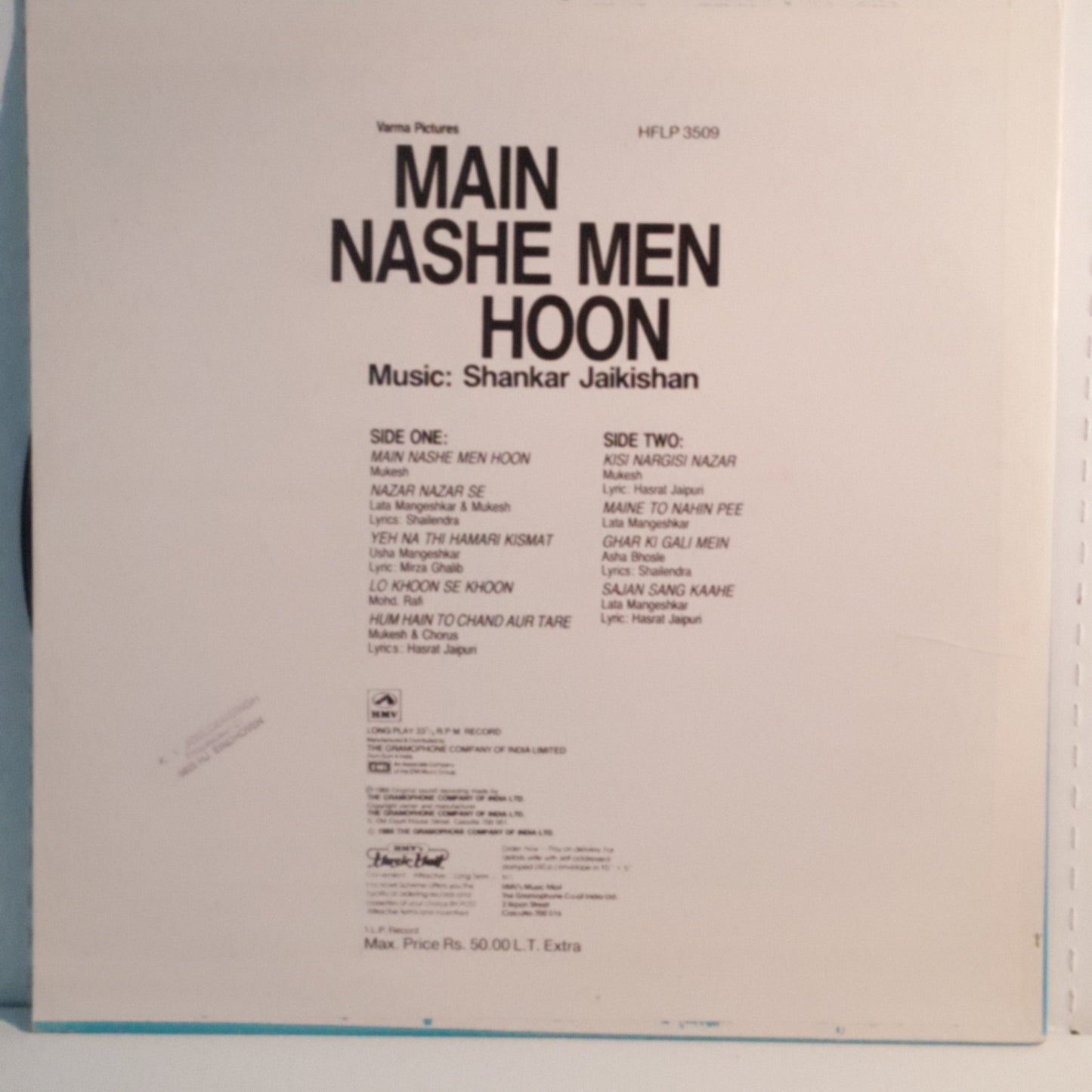 Main Nashe Men Hoon - Shankar Jaikishan - mint