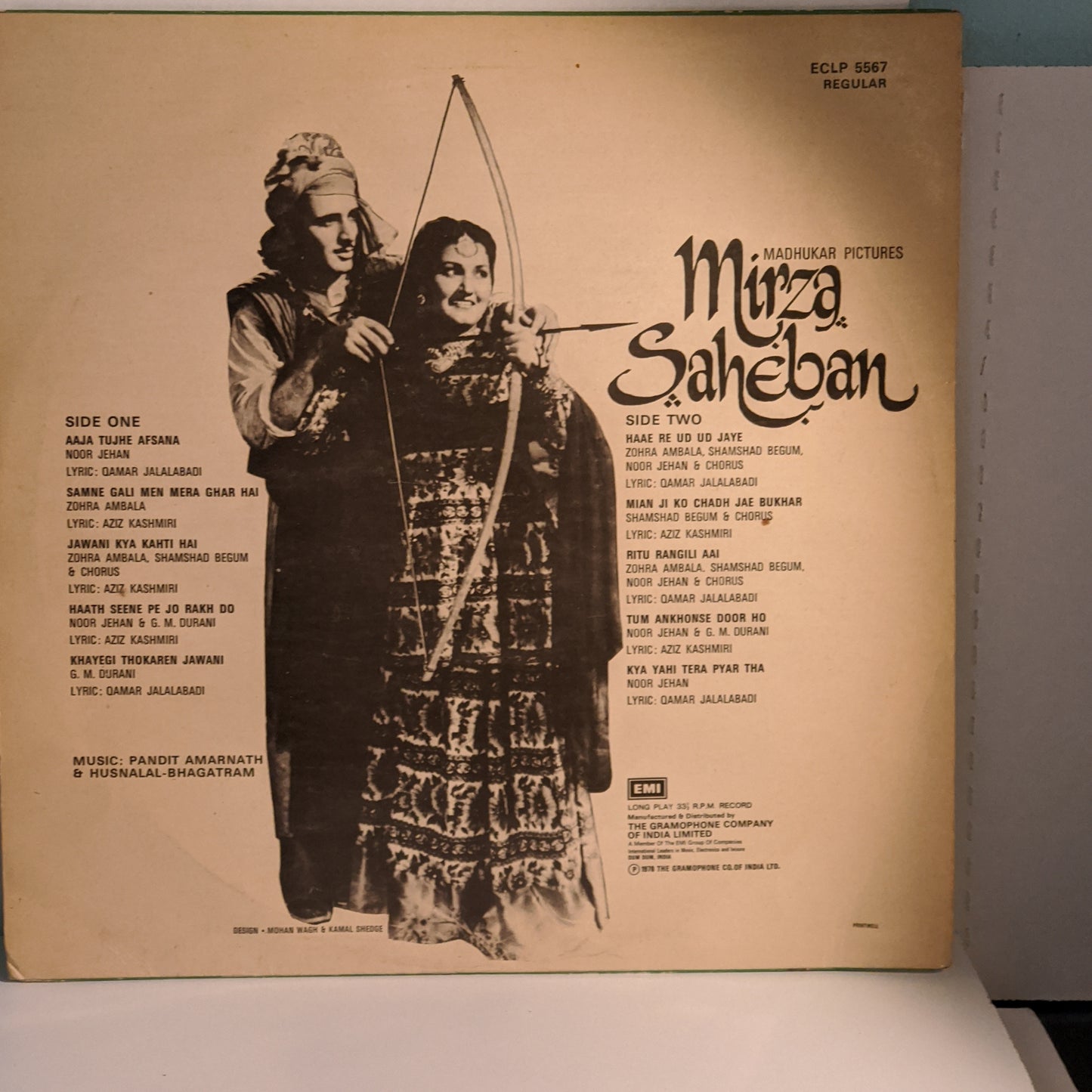 MIRZA SAHEBAN - Music by Husnalal Bhagtaram Near mint Pristine