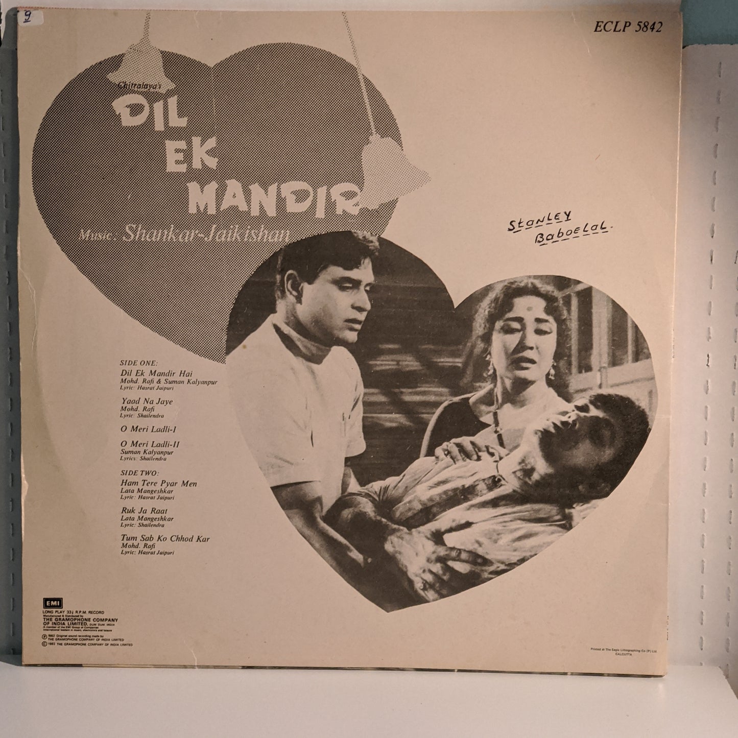 DIL EK MANDIR - Music by Shankar Jaikishan in excellent