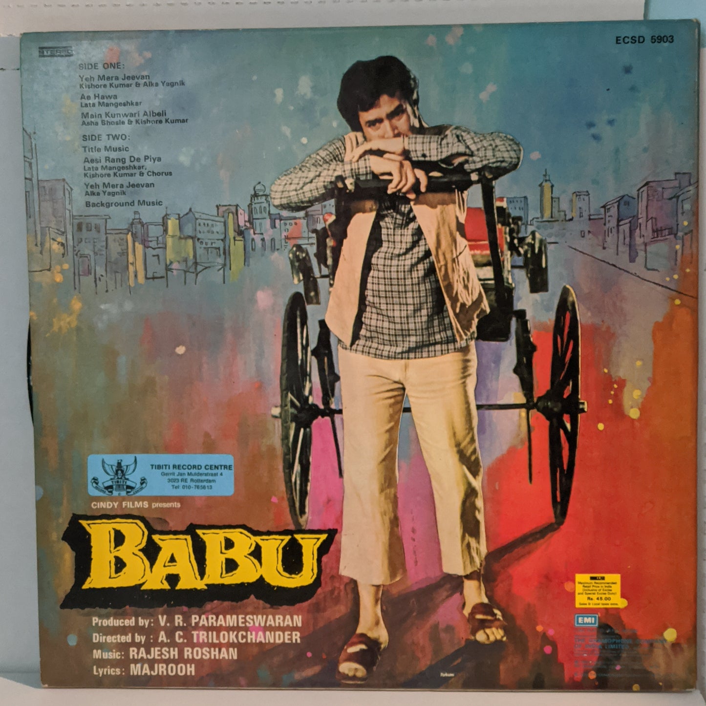 BABU - Music by Rajesh Roshan in Near mint in SUPREME STEREO GATEFOLD