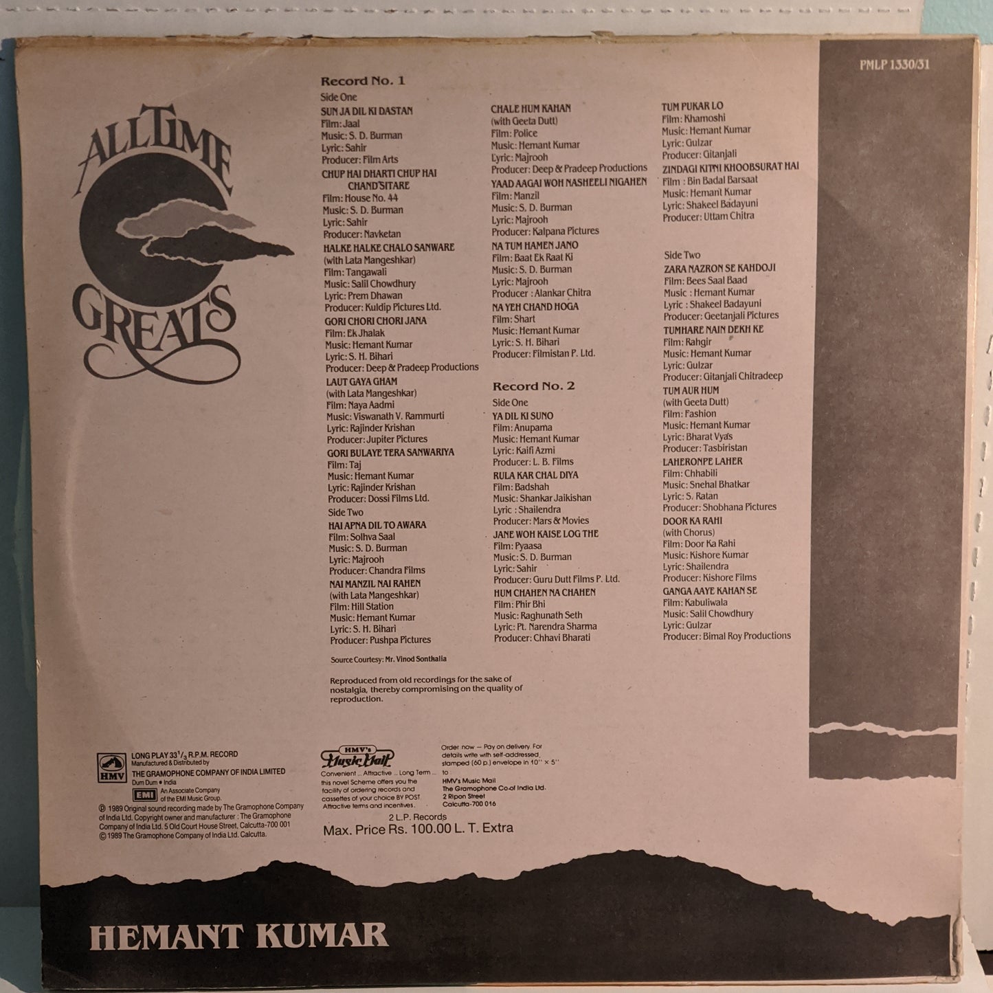 Hemant Kumar - 2 LP set in near MINT