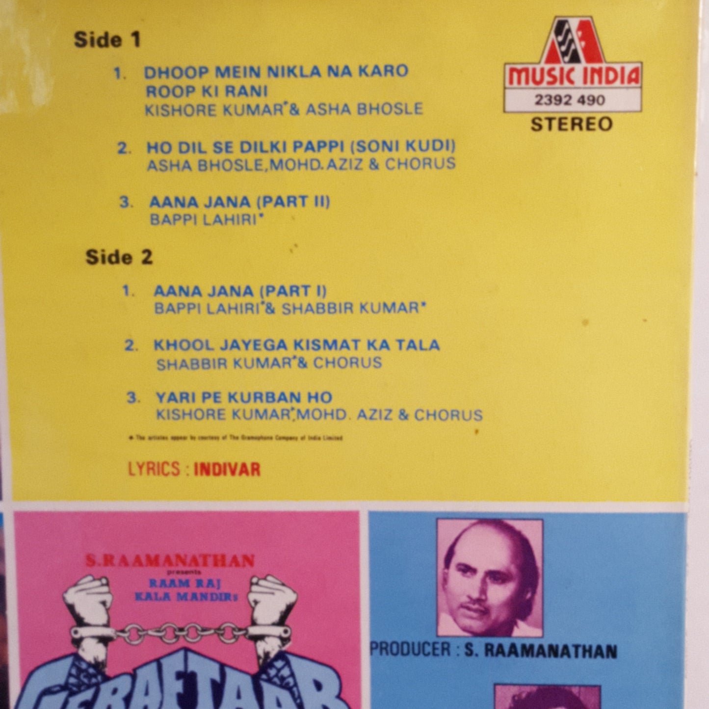 GERAFTAAR - Music by Bappi Lahiri in NEAR MINT Condition