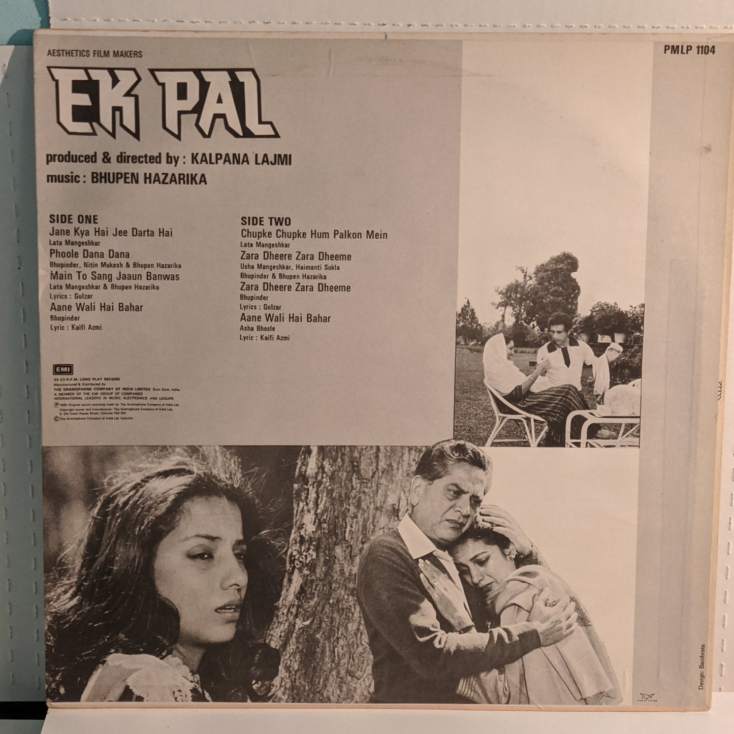 EK PAL - Music by BHUPEN HAZARIKA lyrics by GULZAR and KAIFI AZMI in near mint