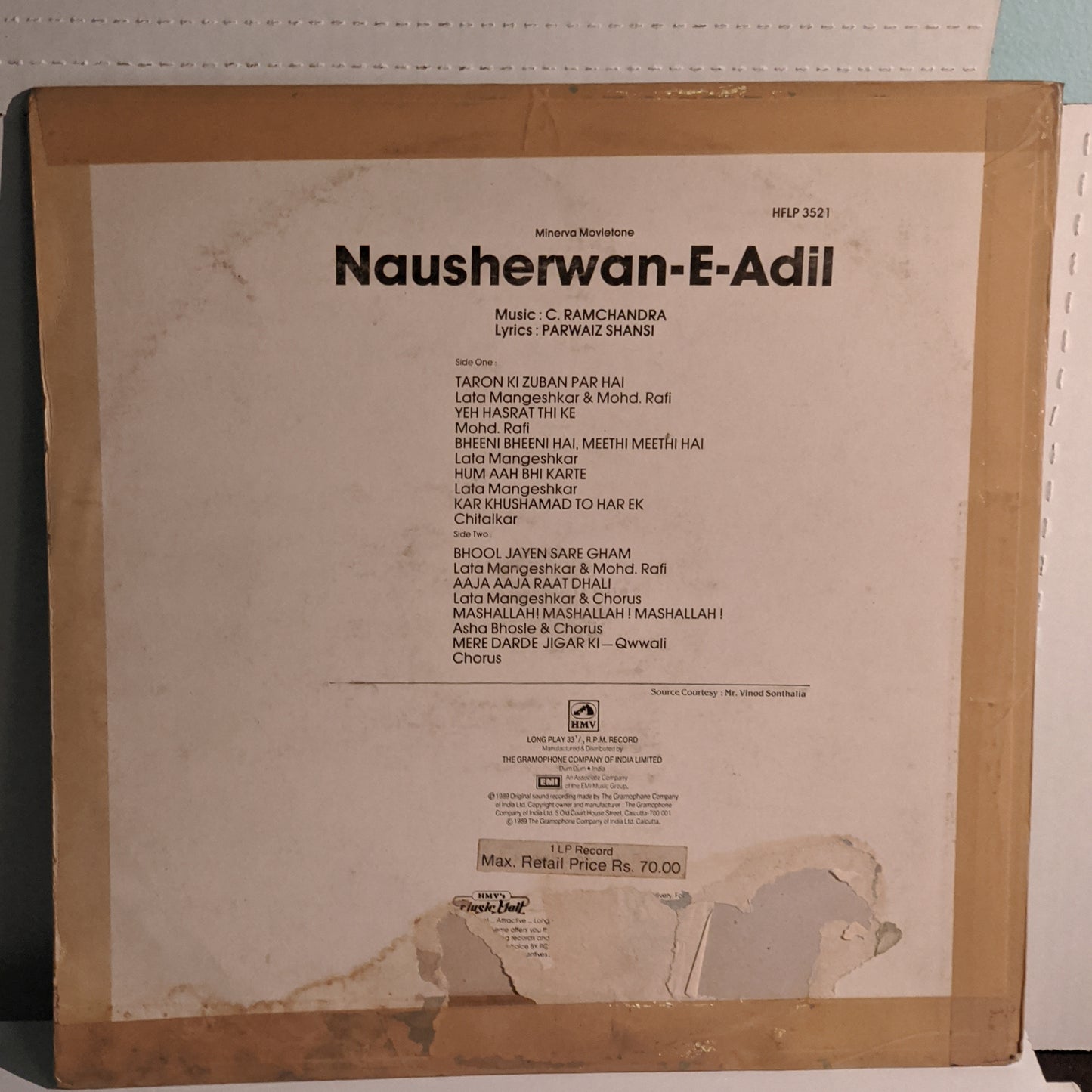 NAUSHERWAN-E-ADIL - Music by C. Ramchandra in excellent