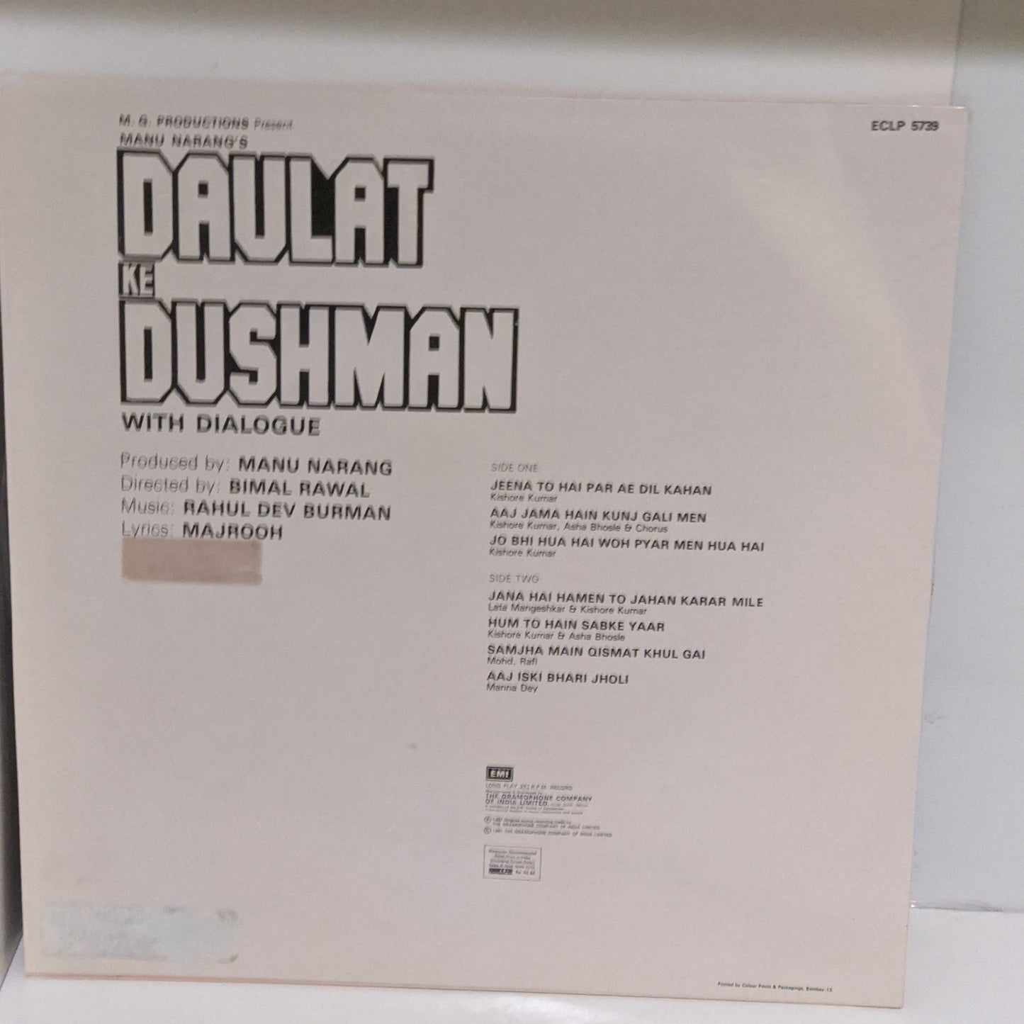 Daulat ke Dushman - Bollywood Funk R D Burman Kishore Asha in near mint