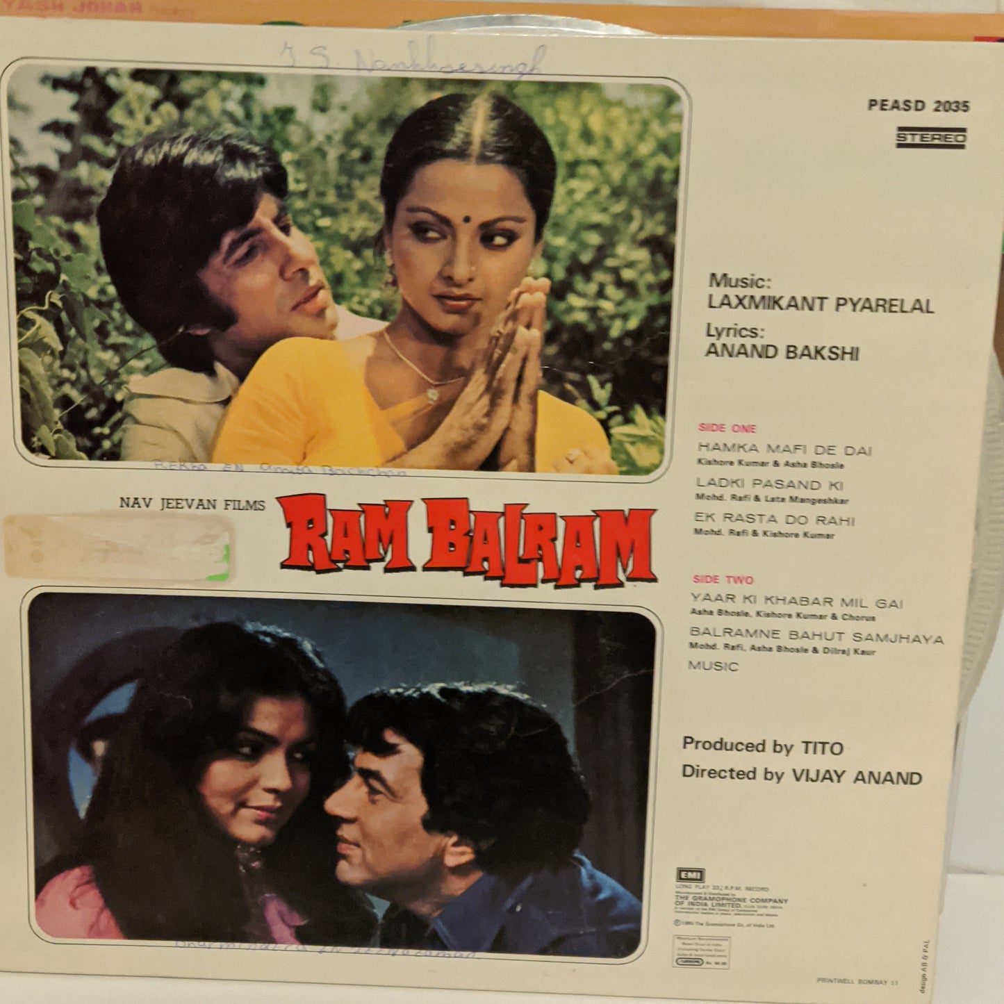 DOSTANA , NASSEB and RAM BALRAM Amitabh Fans 3 records Package for *A Great DEAL*