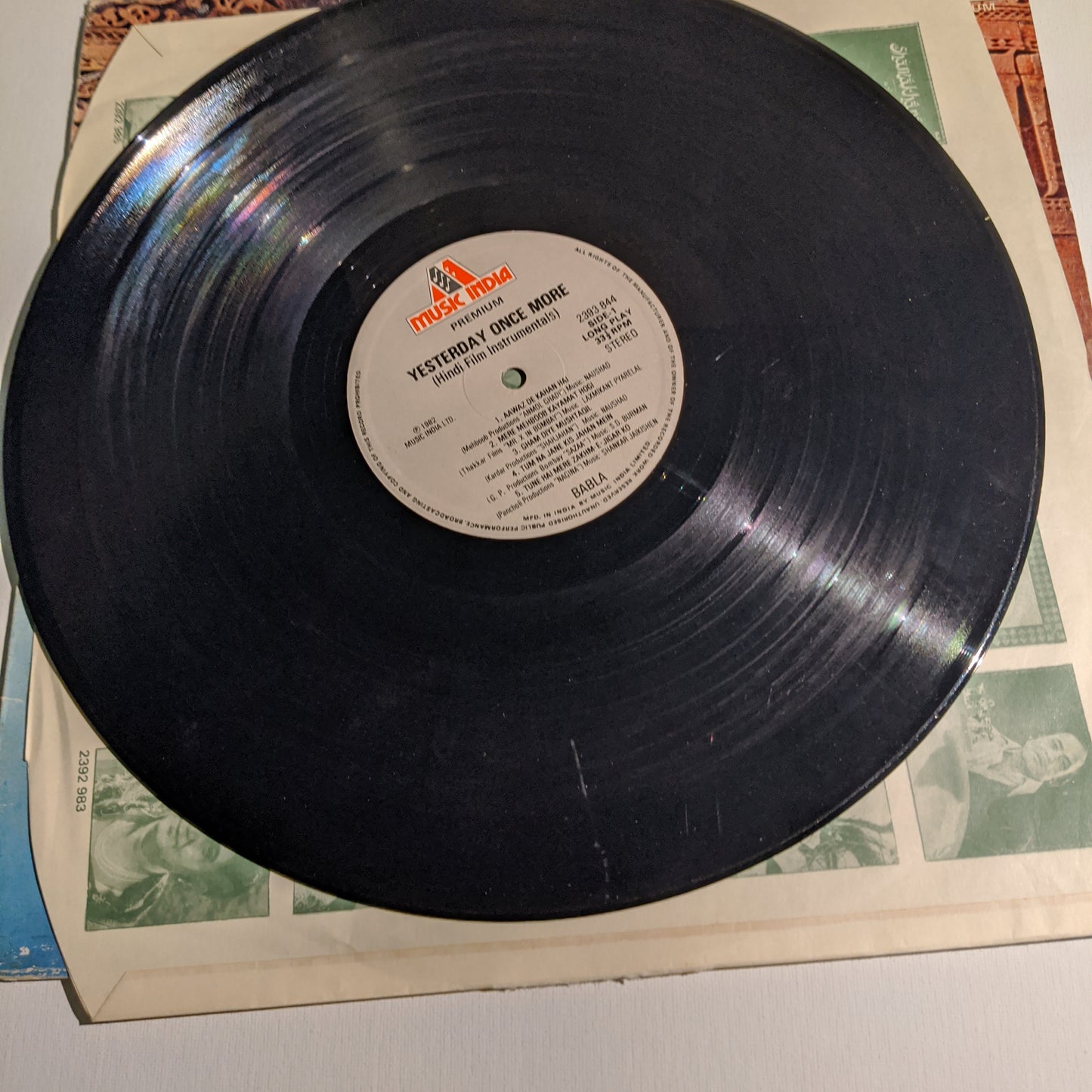 Babla - YESTERDAY ONCE MORE - Indian pop record Instrumental in stereo in Near Mint condition