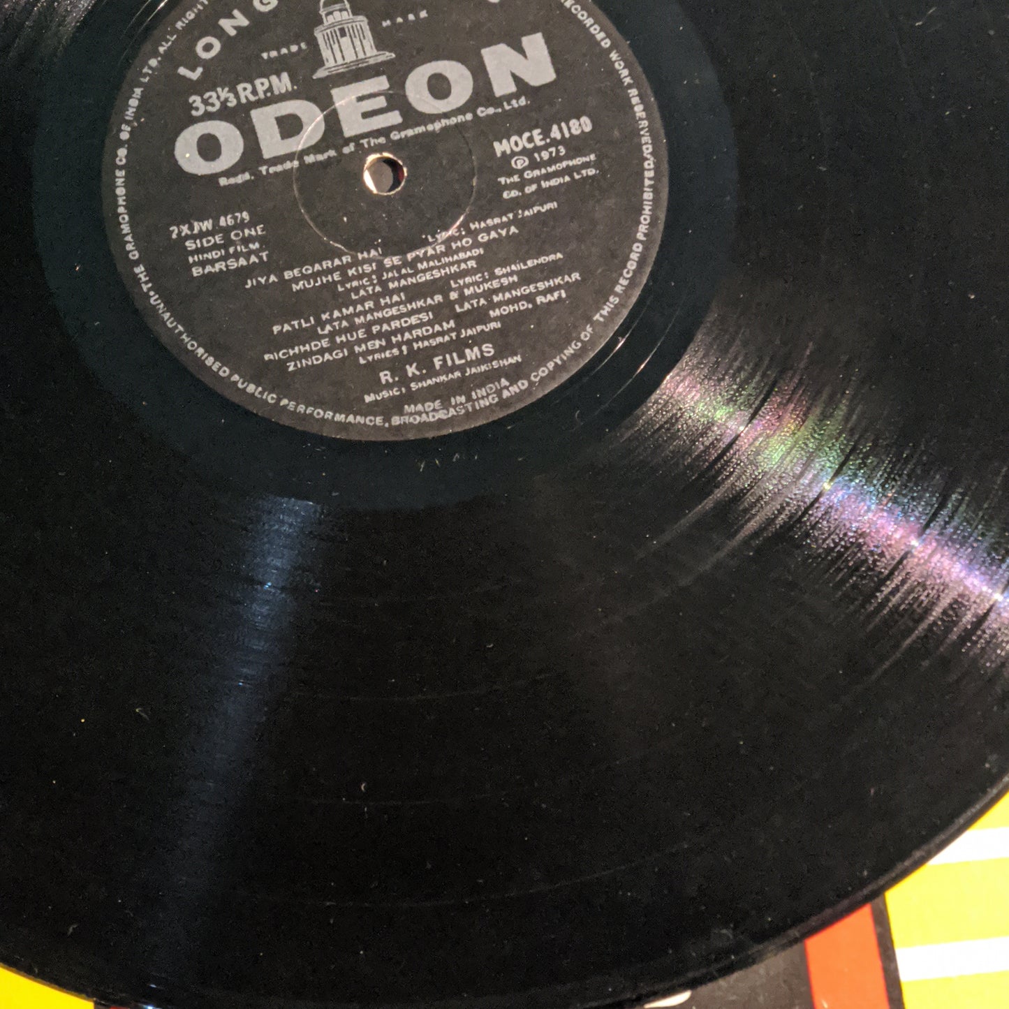 Barsaat - Shankar Jaikishan record superhit with Lata Treat - Odeon in near mint