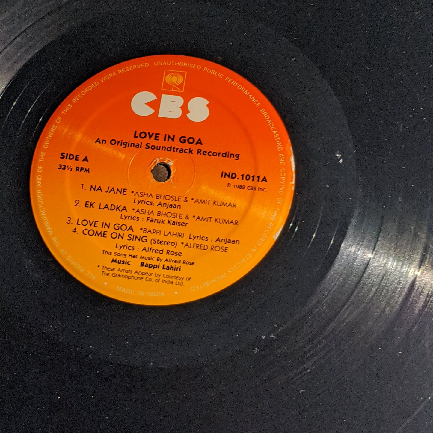 Love in Goa - Bappi Lahiri superhit disco album in Near Mint