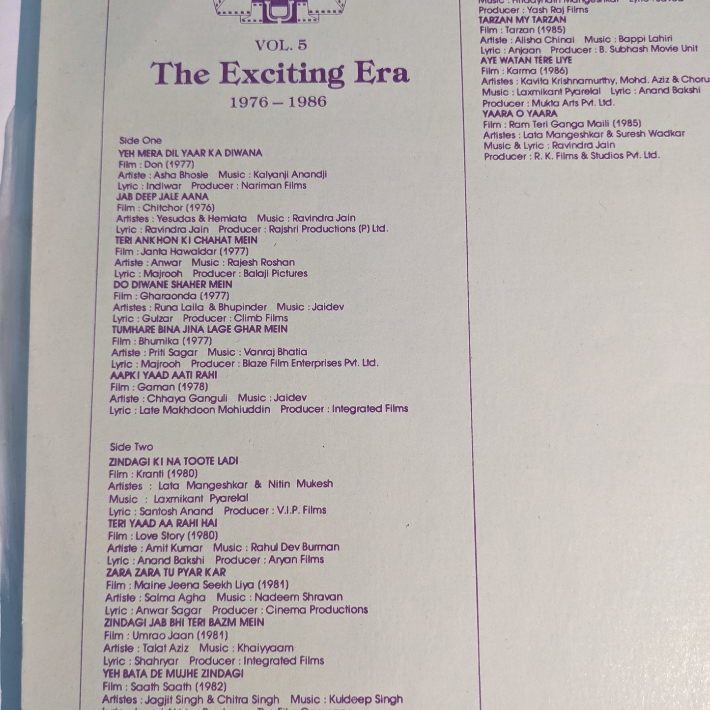 The Exciting Era 2 Lp set 1976-1986 vol 5