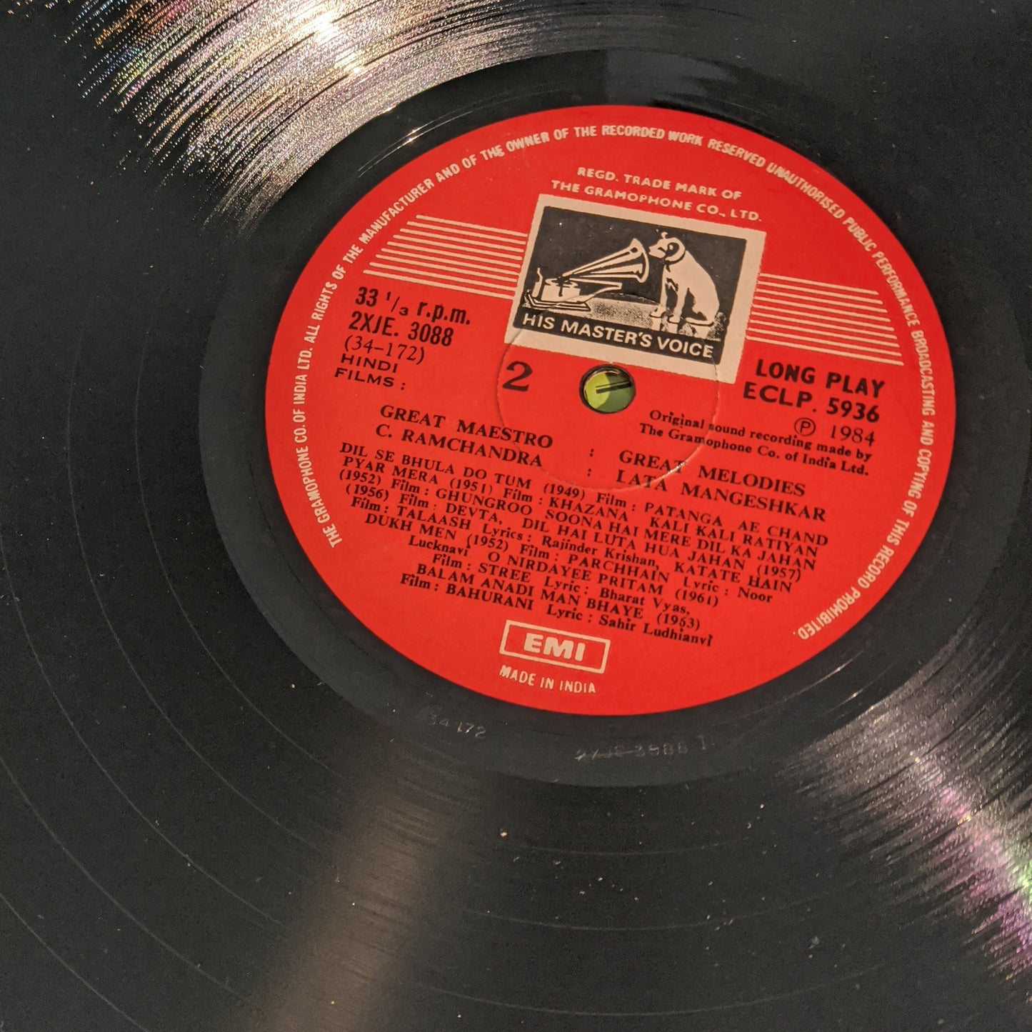 Lata Mangeshkar and C Ramchandra VG++ record