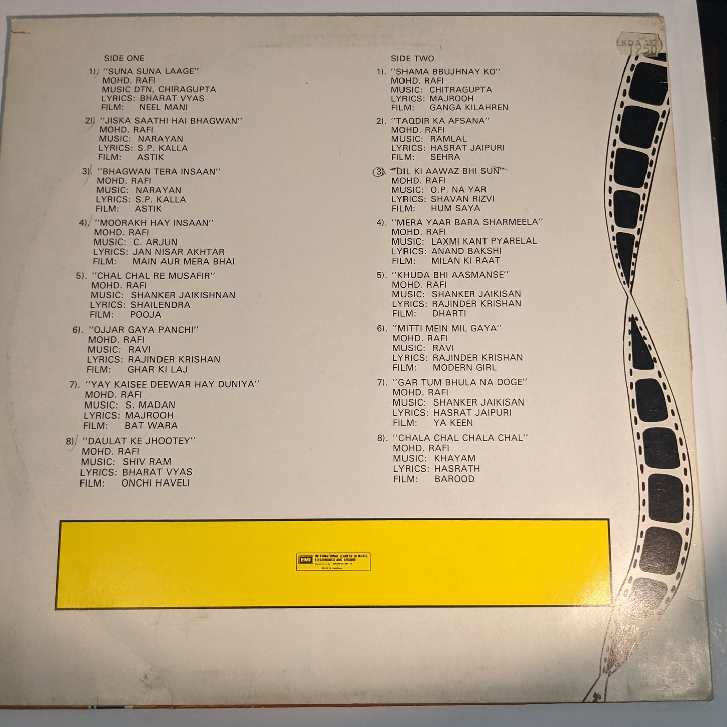 Songs from films ..Very rare songs collection for Rafi fans.