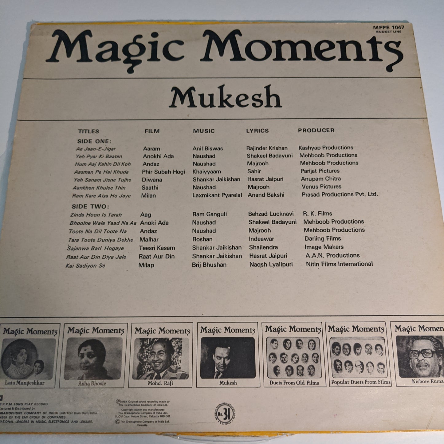 Mukesh - Magic Moments near Mint record