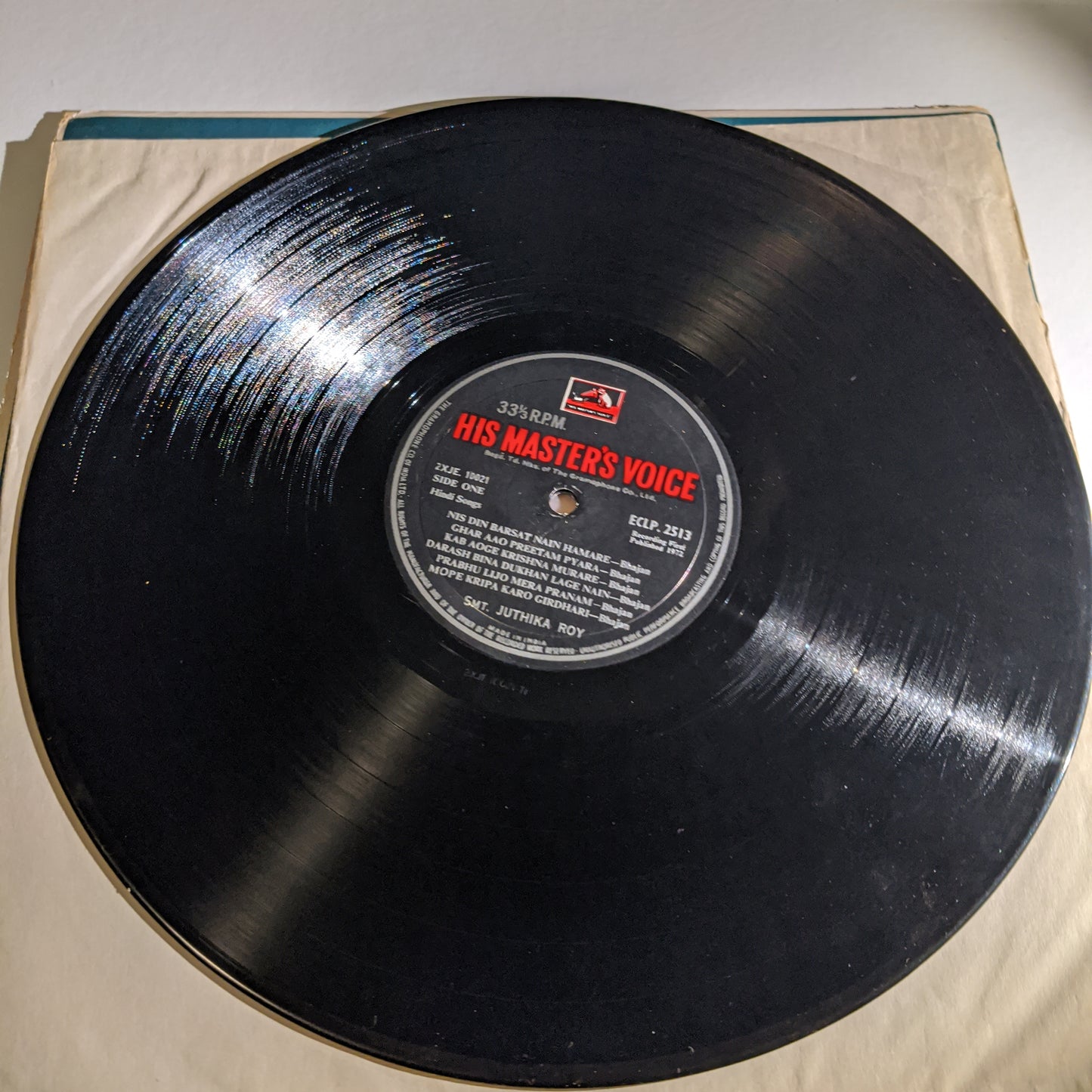 Juthika Roy - Geets and Bhajans - Black HMV label made in Collectible in excellent condition