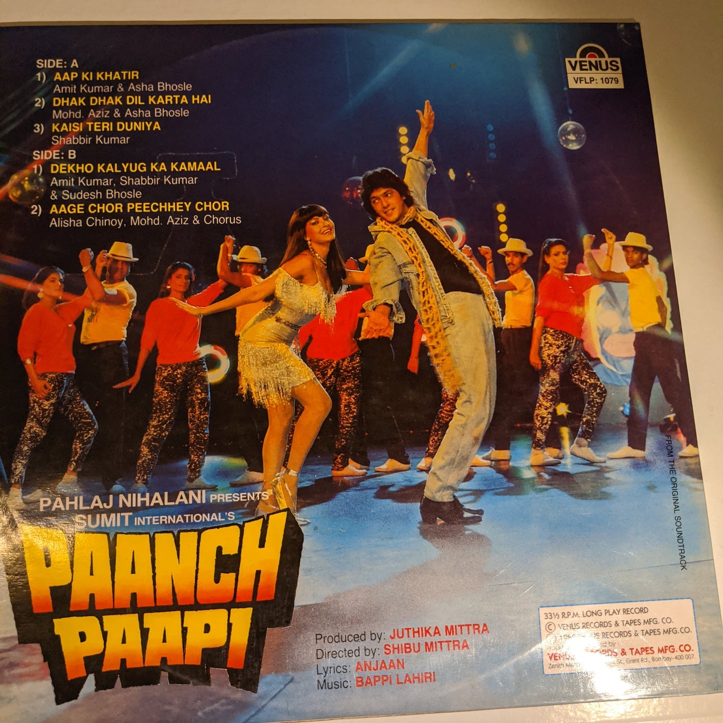 Paanch paapi - Bappi Lahiri in gatefold unplayed condition