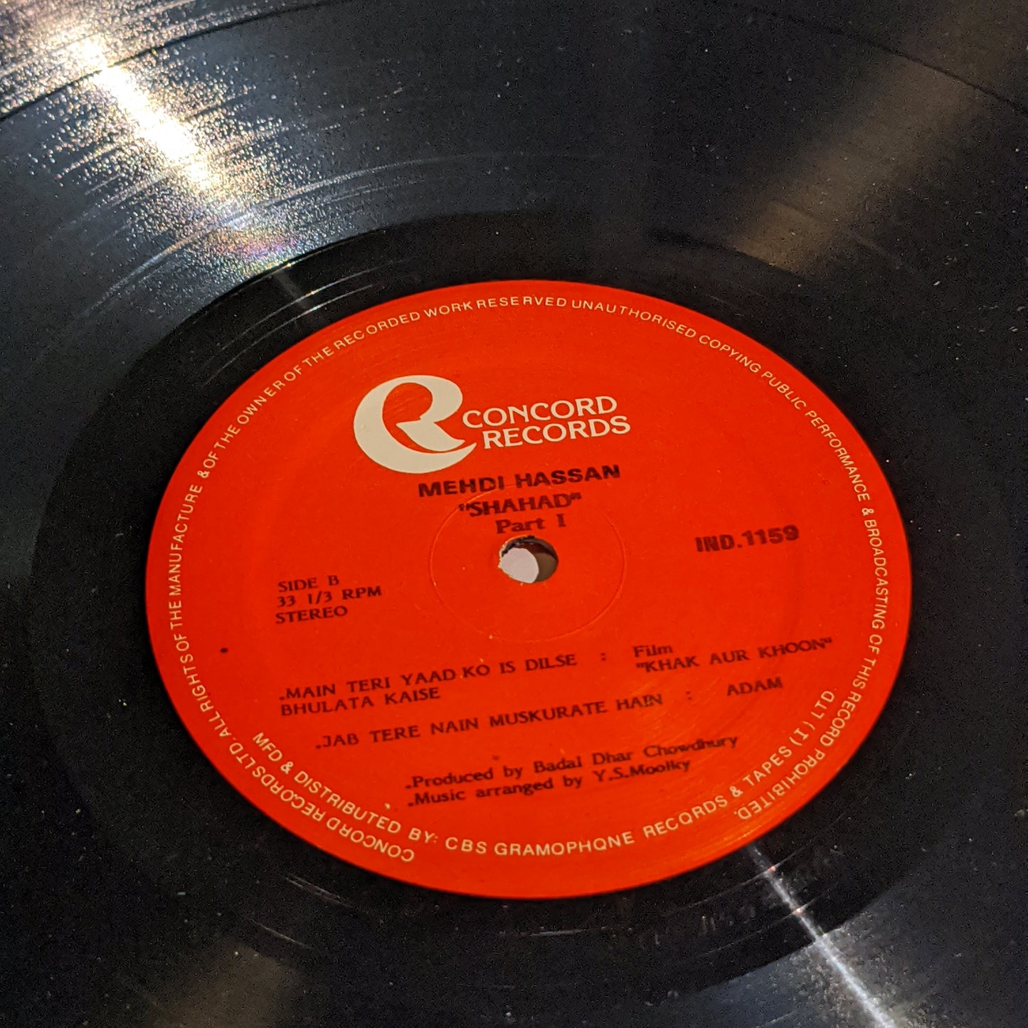 Mehdi Hassan - SHAHAD - Ghazals in Near Mint Record