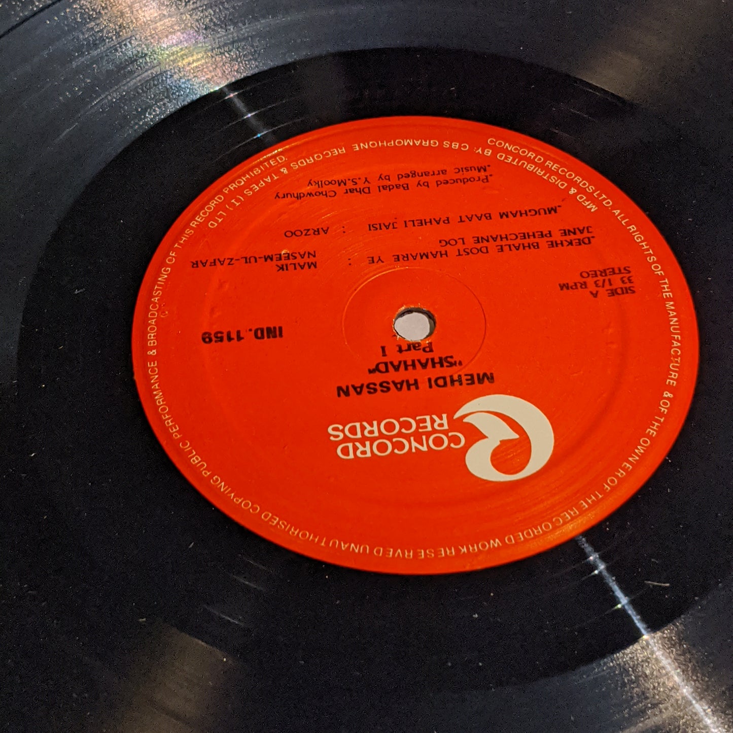 Mehdi Hassan - SHAHAD - Ghazals in Near Mint Record