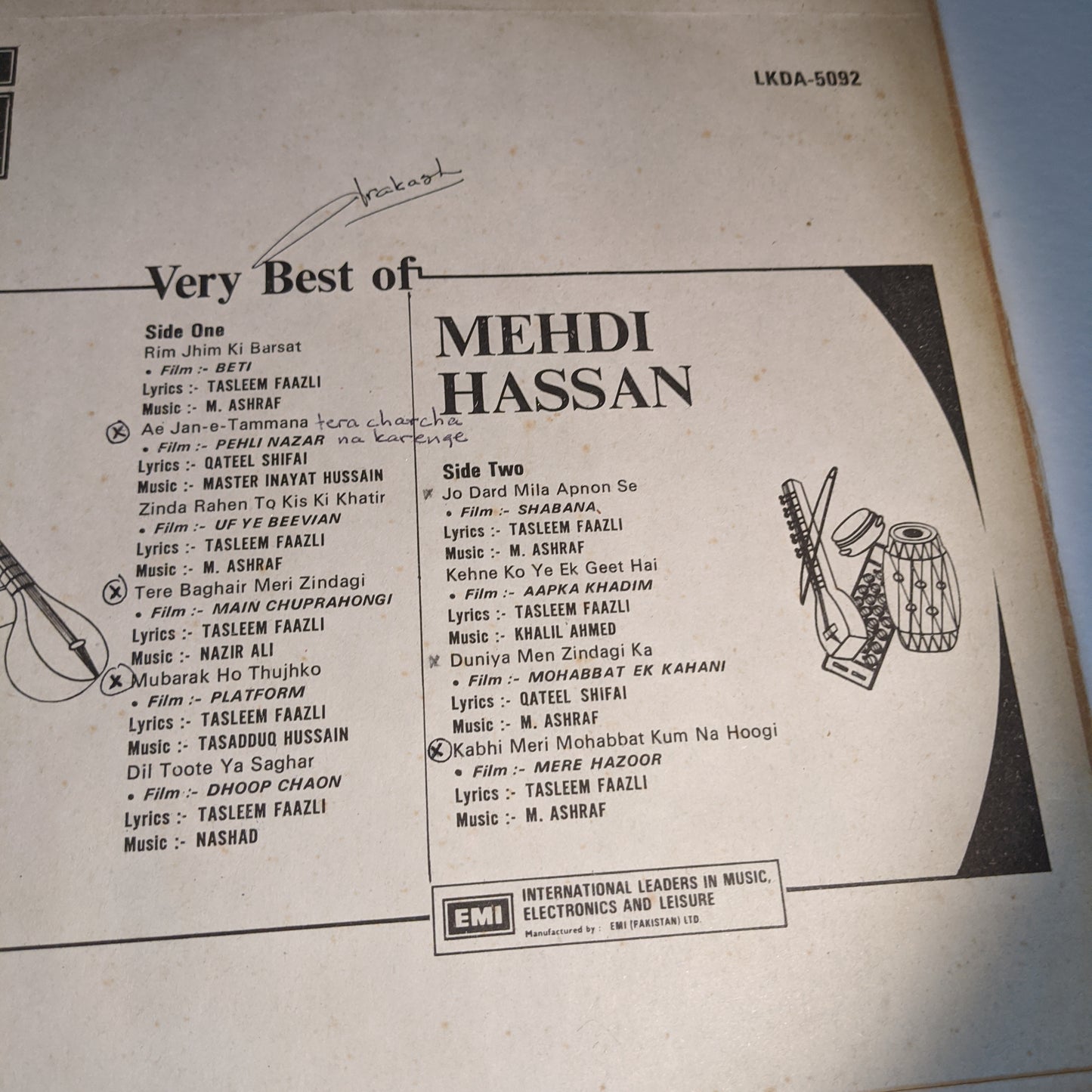 Mehdi Hassan - The very best of Mehdi Hassan in unplayed Near Mint - RARE