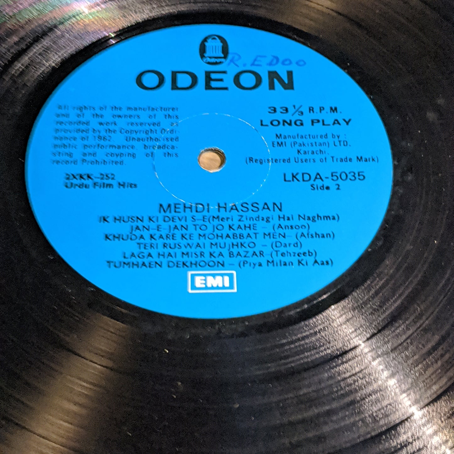 Mehdi Hassan - The best of Mehdi Hassan from Pakistani Films in near Mint - RARE